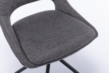 byLIVING Esszimmerstuhl ELLA (2er-Set), 360° drehbare Sitzschale, Beine aus Metall, in verschiedenen Stoffen