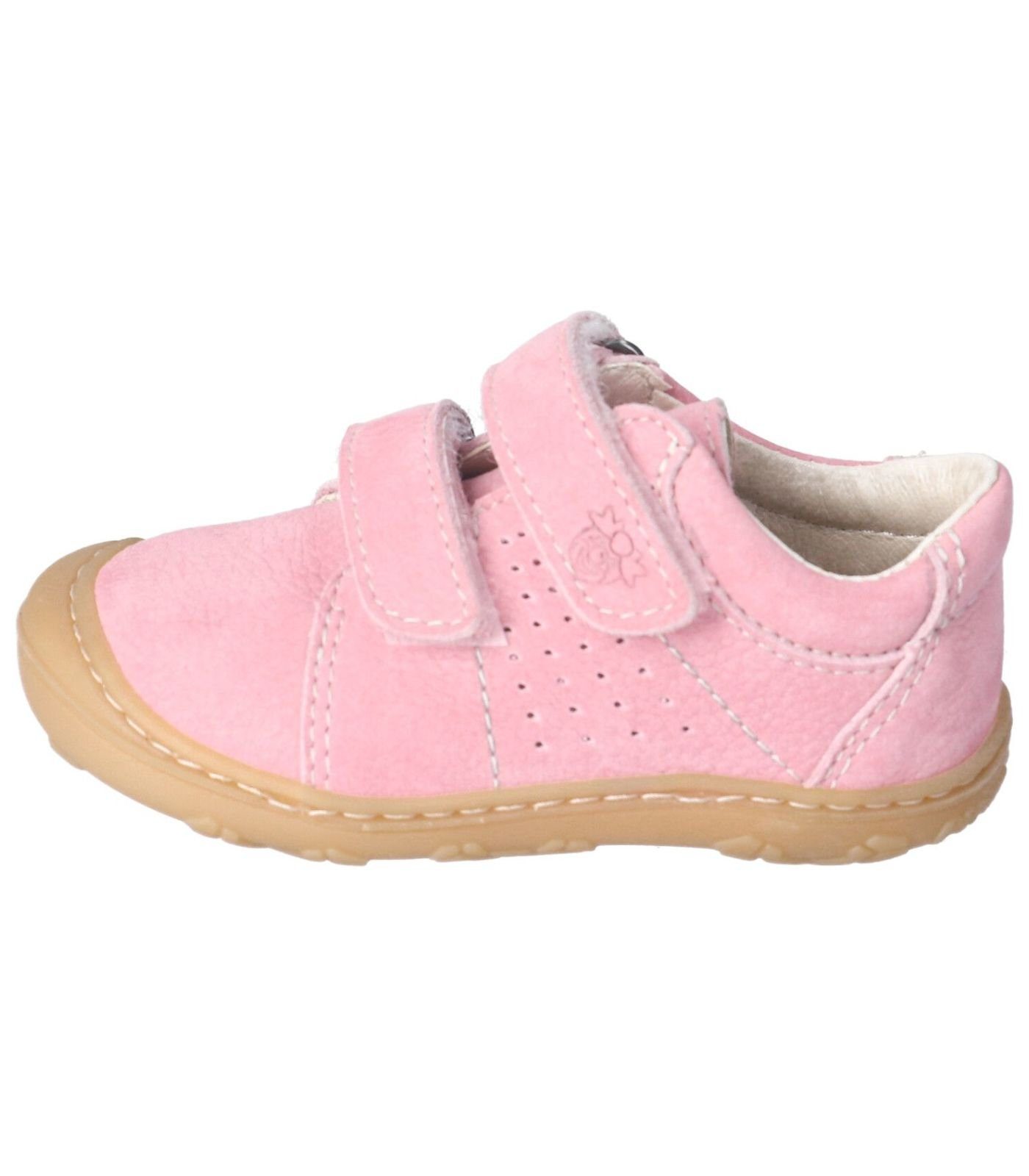 Pepino Halbschuhe Leder Klettschuh Hellpink