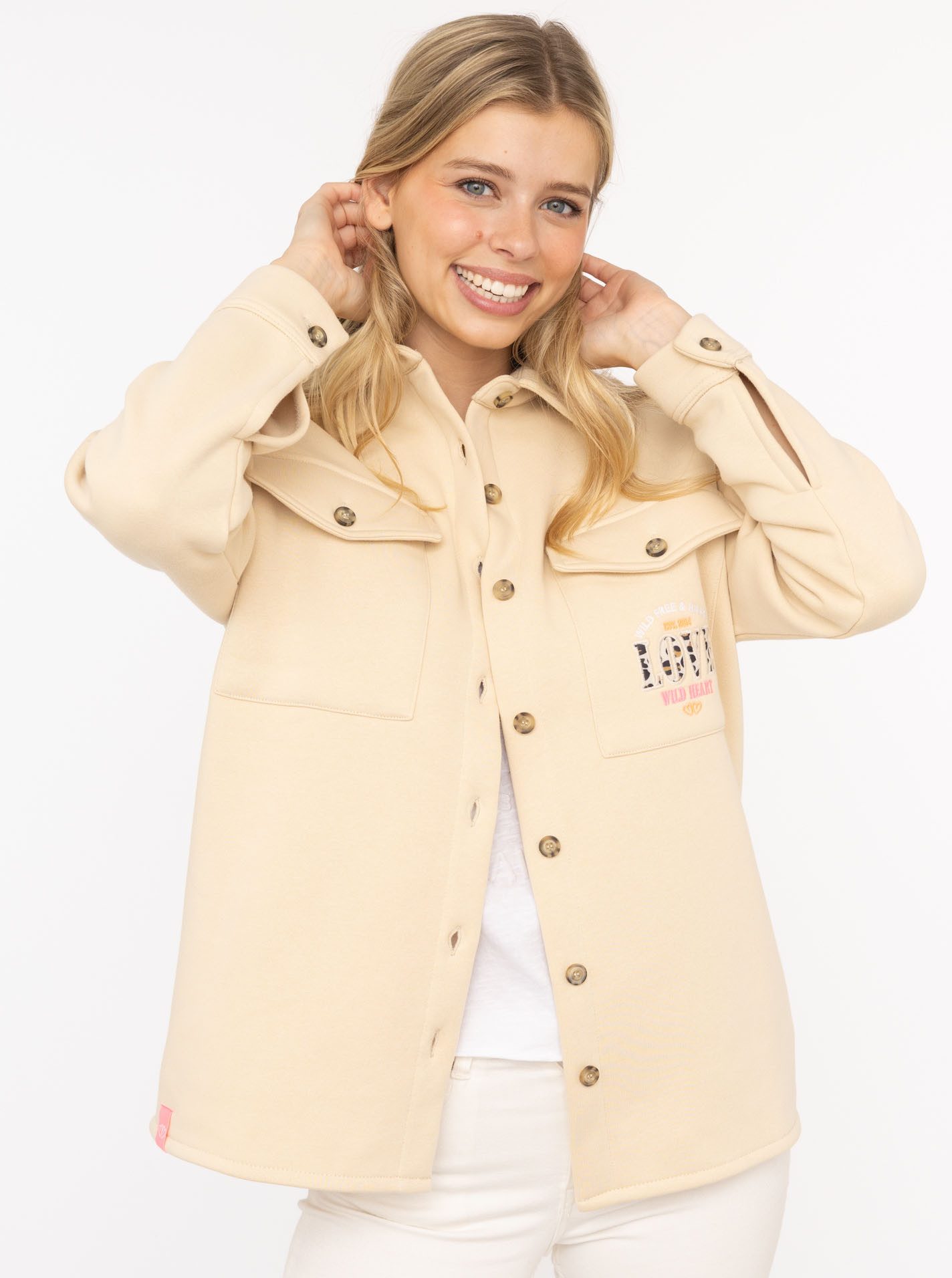 Zwillingsherz Langarmhemd Brusttaschen, Knöpfe, weich, Hemdkragen günstig online kaufen