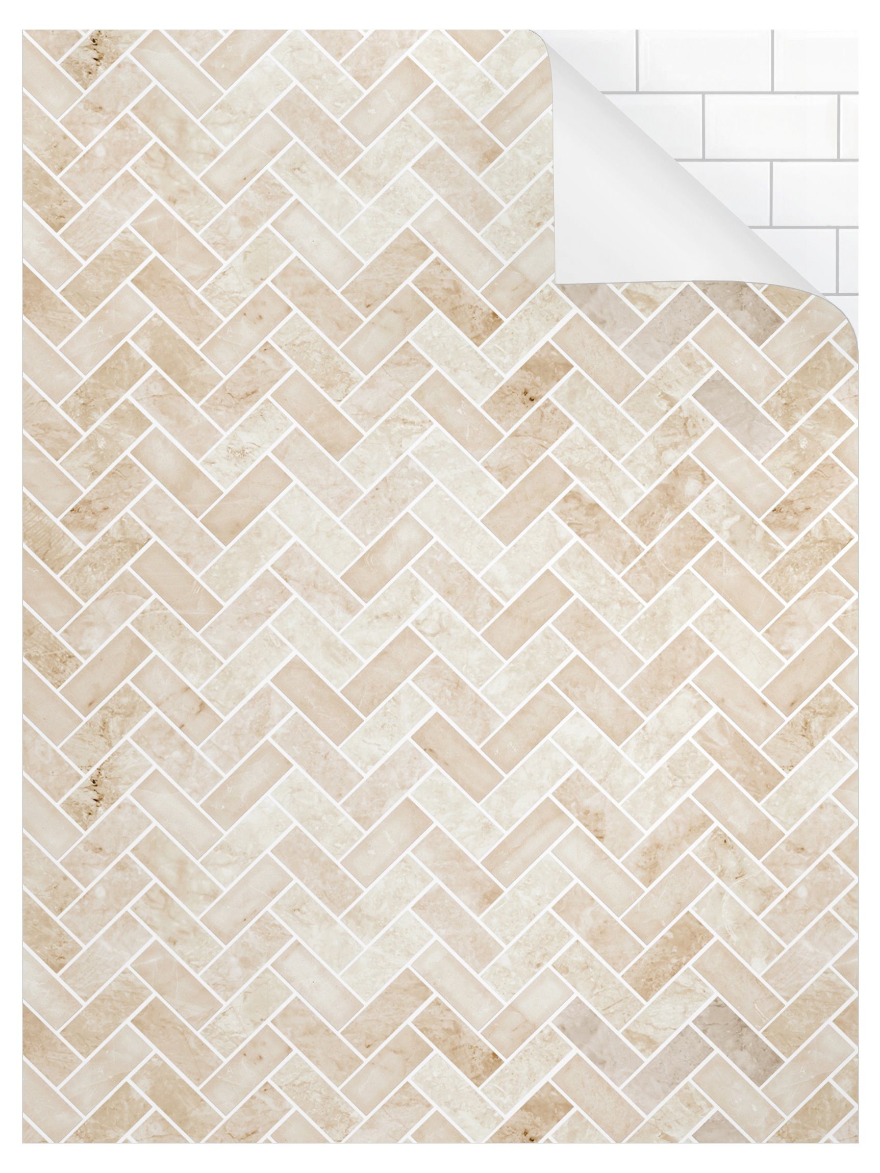 Bilderdepot24 Duschrückwand Marmor Fliesenoptik beige Badrückwand ohne Bohren, (1-tlg., 0,61 mm starke Folie selbstklebend Wandpaneele Dusche versch. Größen), fugenlose & wasserfeste Motiv Rückwand Wandverkleidung für Duschkabine