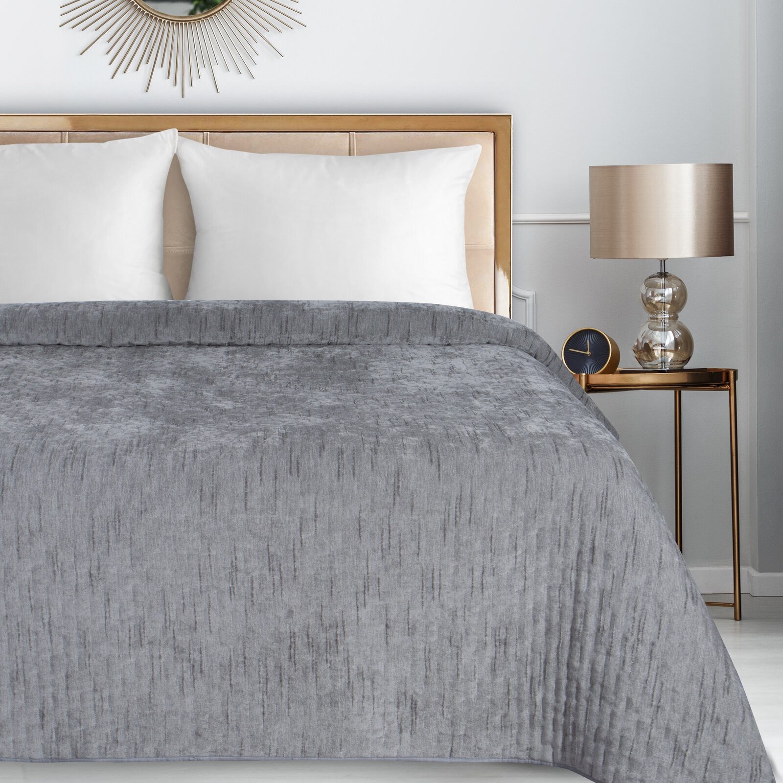 Eurofirany Tagesdecke Zweiseitige Bettdecke CHELEN/1 Chenille-Optik Beige S günstig online kaufen