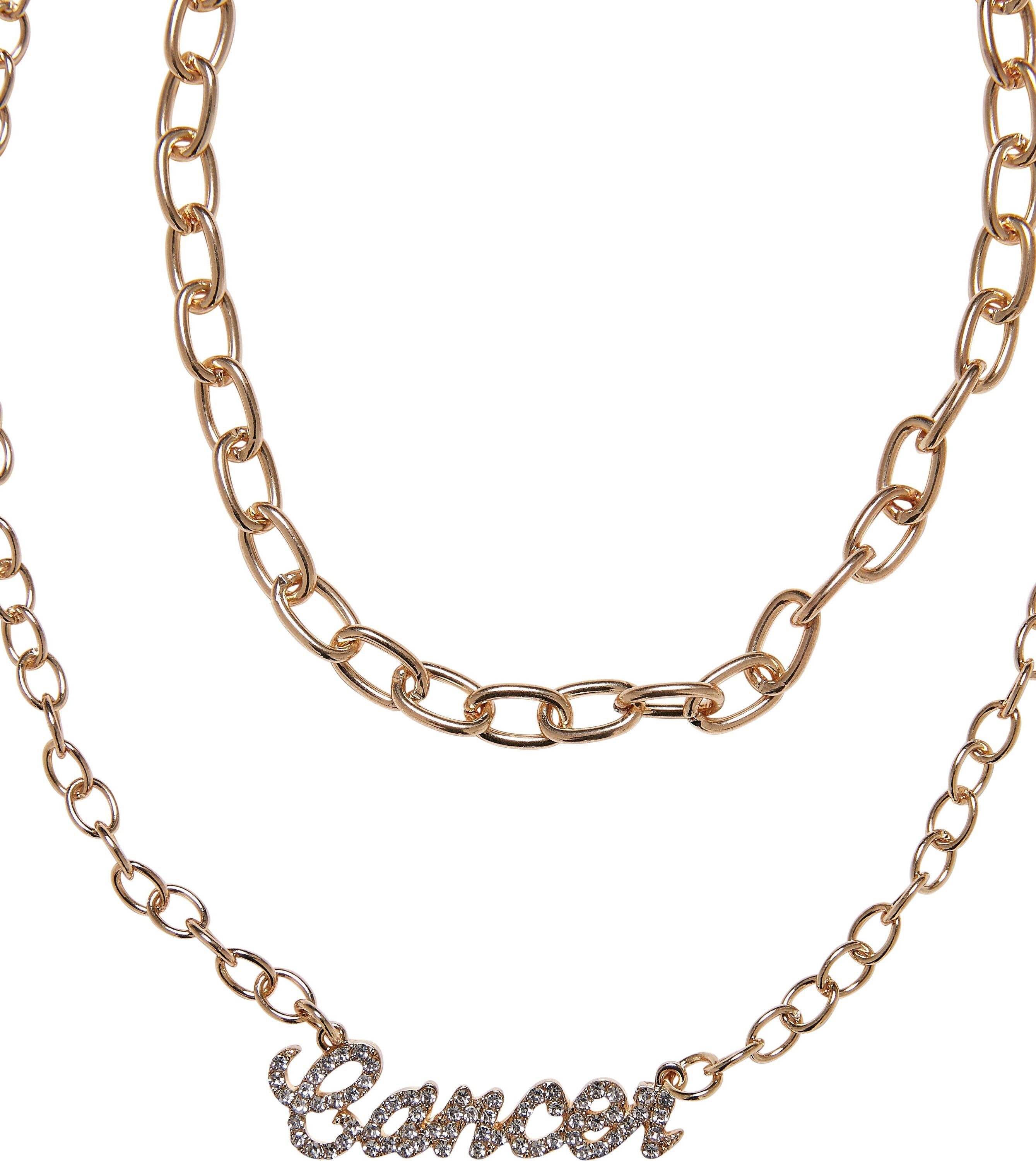 URBAN CLASSICS Edelstahlkette Golden Zodiac Accessoires Diamond cancer Necklace