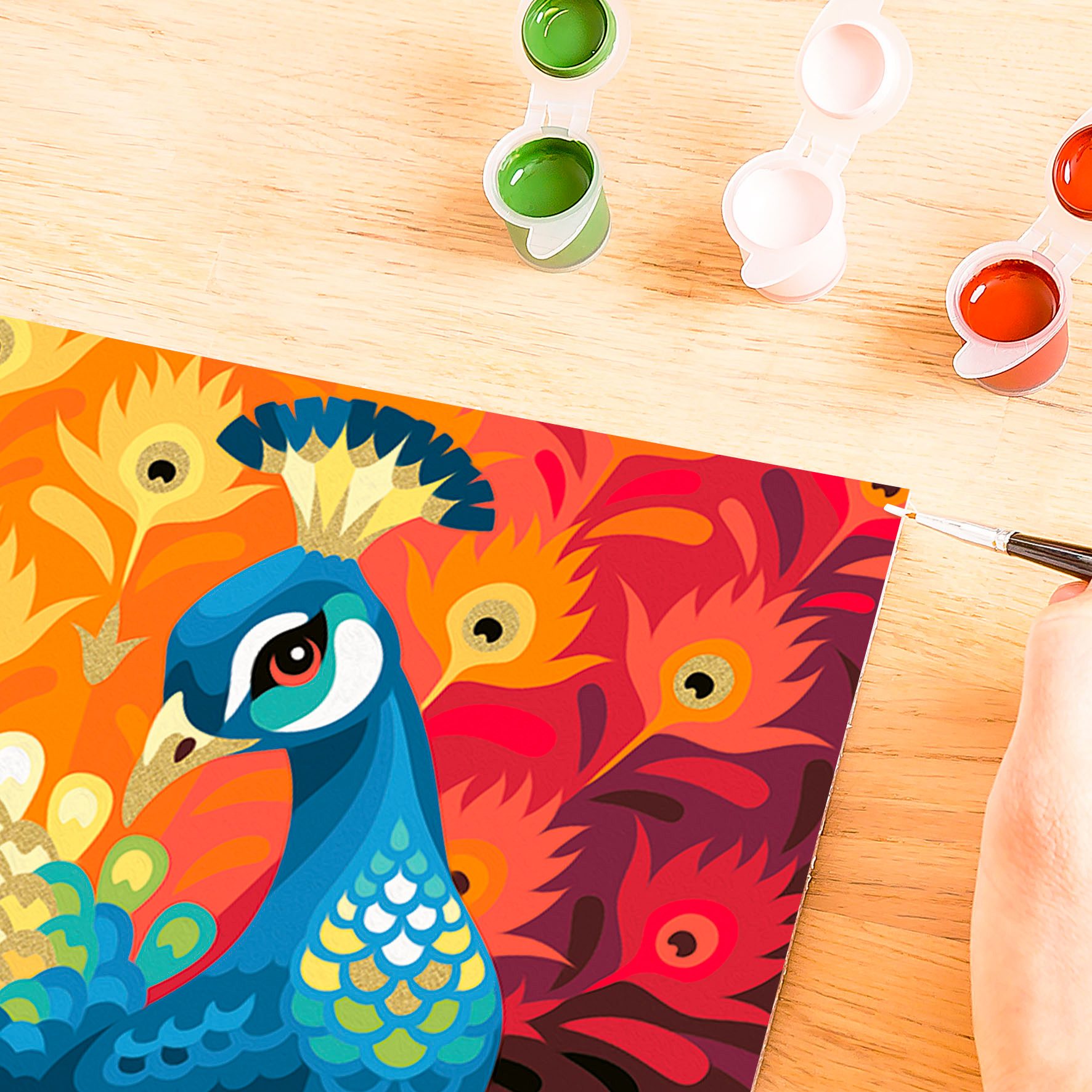 Ravensburger Malen nach Zahlen CreArt, Stolzer Pfau, Made in Europe