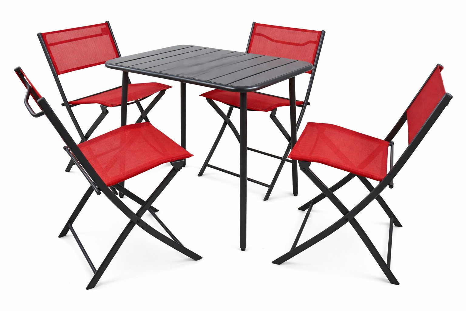 VCM Garten-Essgruppe 5 tlg. Bistroset Balkonset Gartenset Sumila 80x55