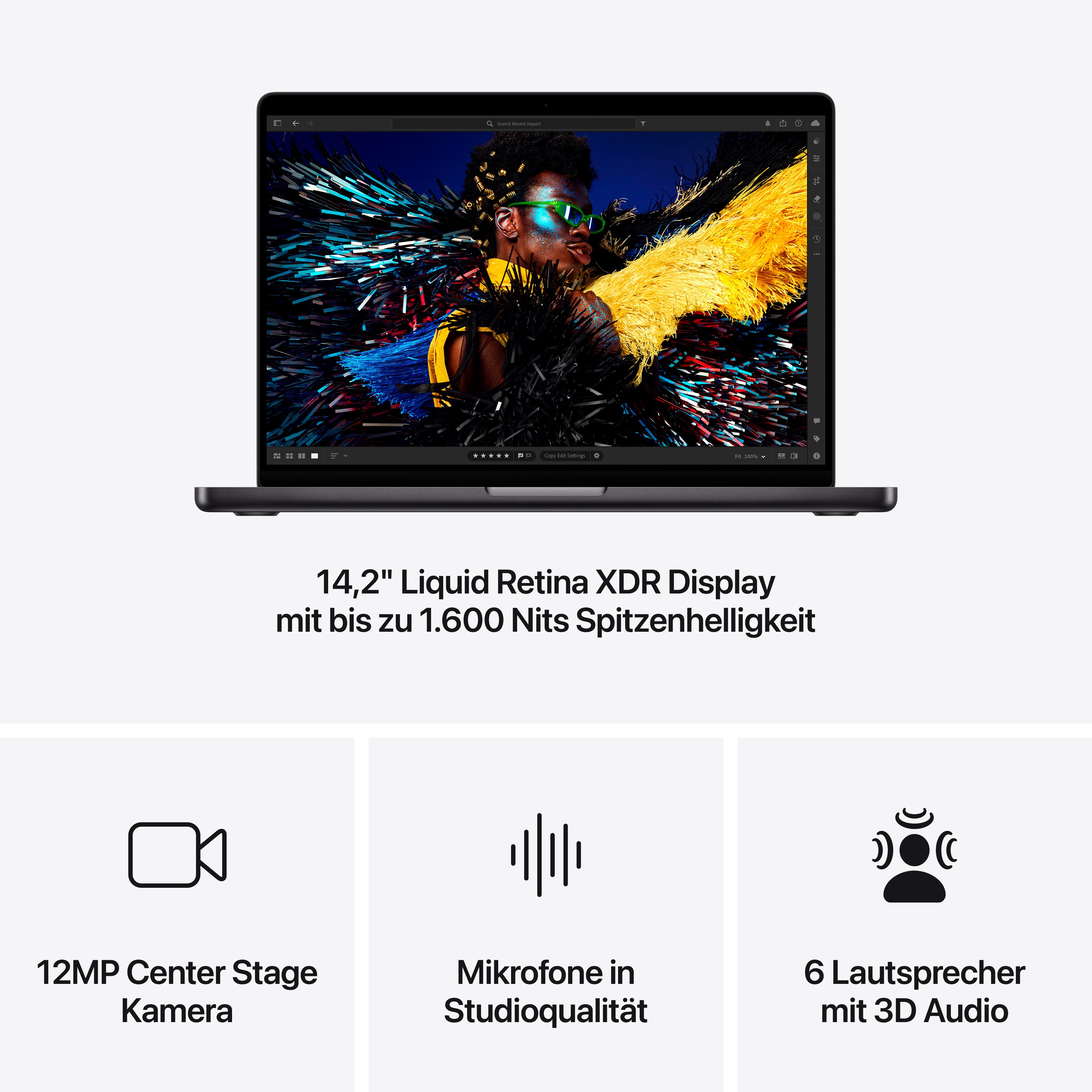 Apple MacBook Pro 14'' CTO Notebook (35,97 cm/14,2 Zoll, Apple M4 Max, 40-Core GPU, 2000 GB SSD)