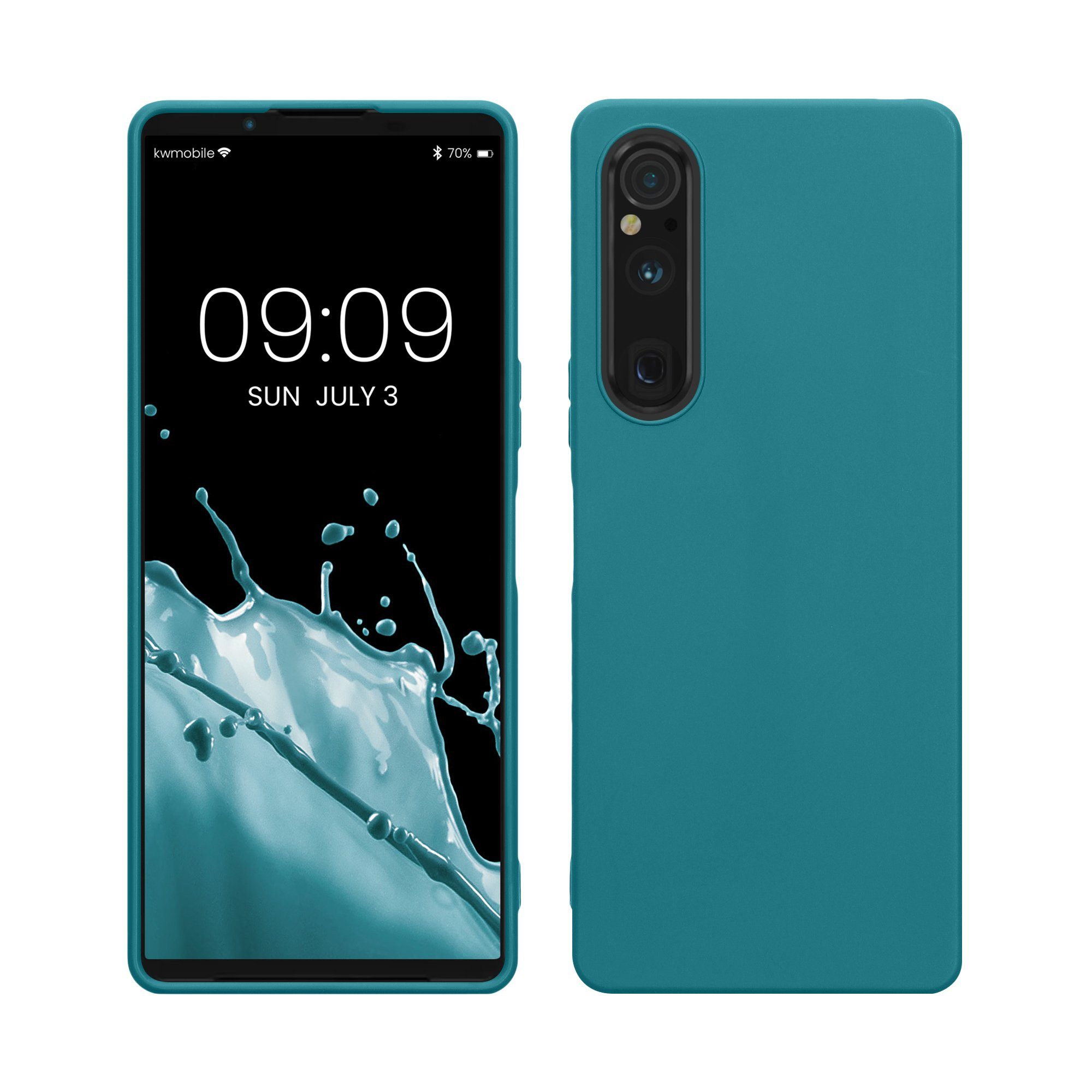 kwmobile Handyhülle Hülle für Sony Xperia 1 V, Hülle Silikon - Soft Handyhülle - Handy Case Cover