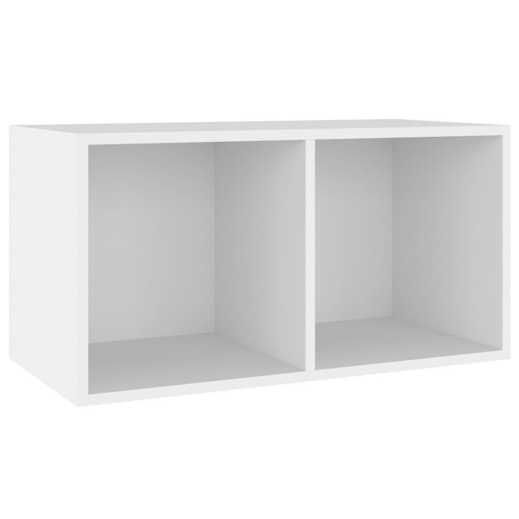 vidaXL Aufbewahrungsbox, Schallplatten-Ordnungsbox Weiß 71x34x36 cm Holzwerkstoff