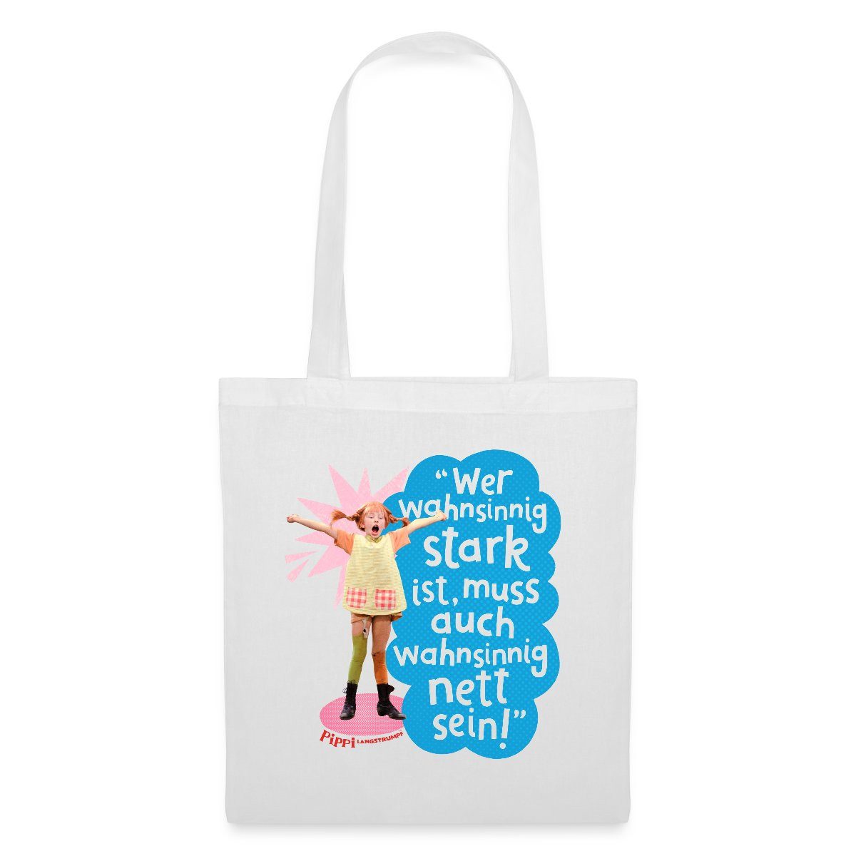 Spreadshirt Henkeltasche Pippi Langstrumpf Mit Spruch Stoffbeutel (1-tlg)