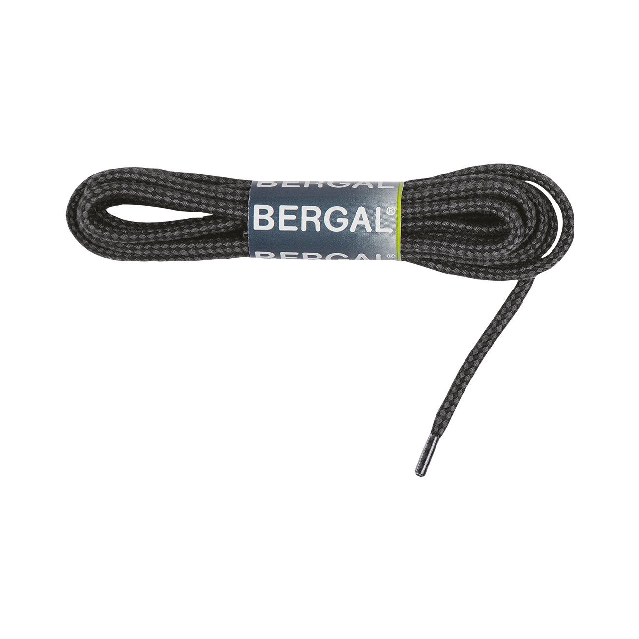 Bergal Schnürsenkel Kordelsenkel - Extra Dick - Ø ca. 4 - 5 mm Grau/Schwarz