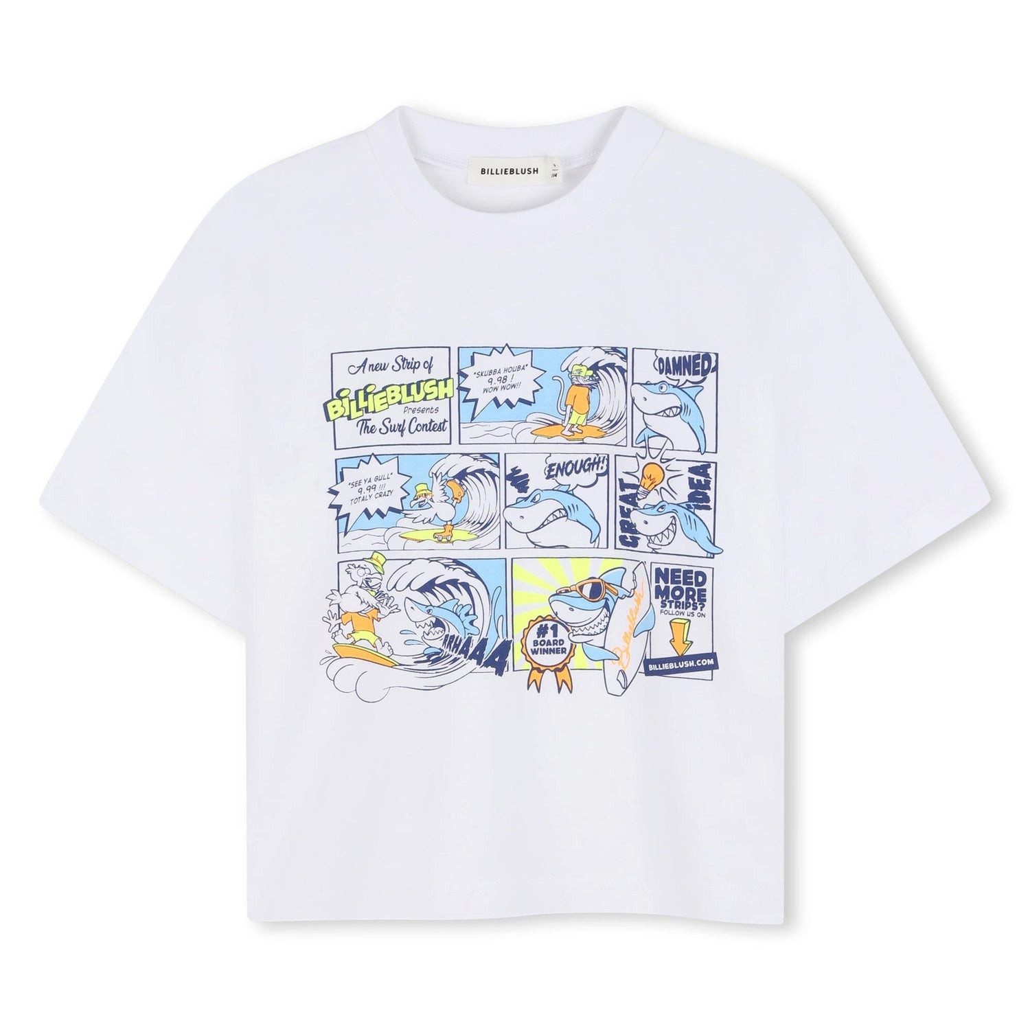 Billieblush T-Shirt BILLIEBLUSH Jungen Kurzärmeliges T-Shirt – Weiß (Comic-Print)