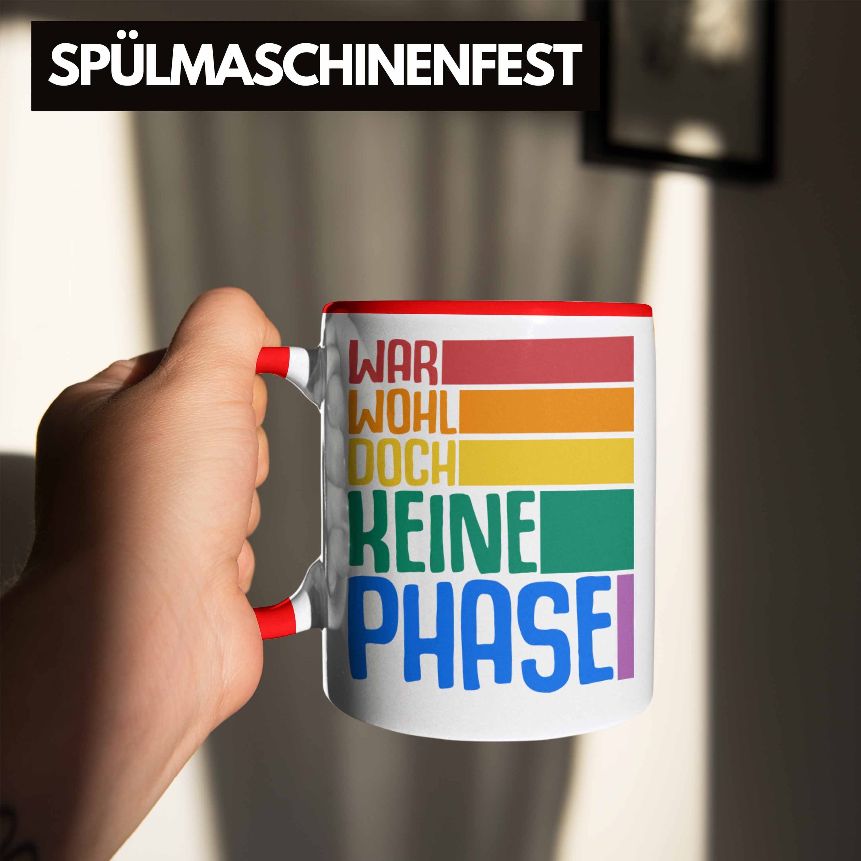 Rot War Lustige Lesben Doch Transgender Tasse Grafik LGBT Schwule Wohl Regenbogen Keine Geschenk - Tasse für Phase Regenbogen Trendation Trendation