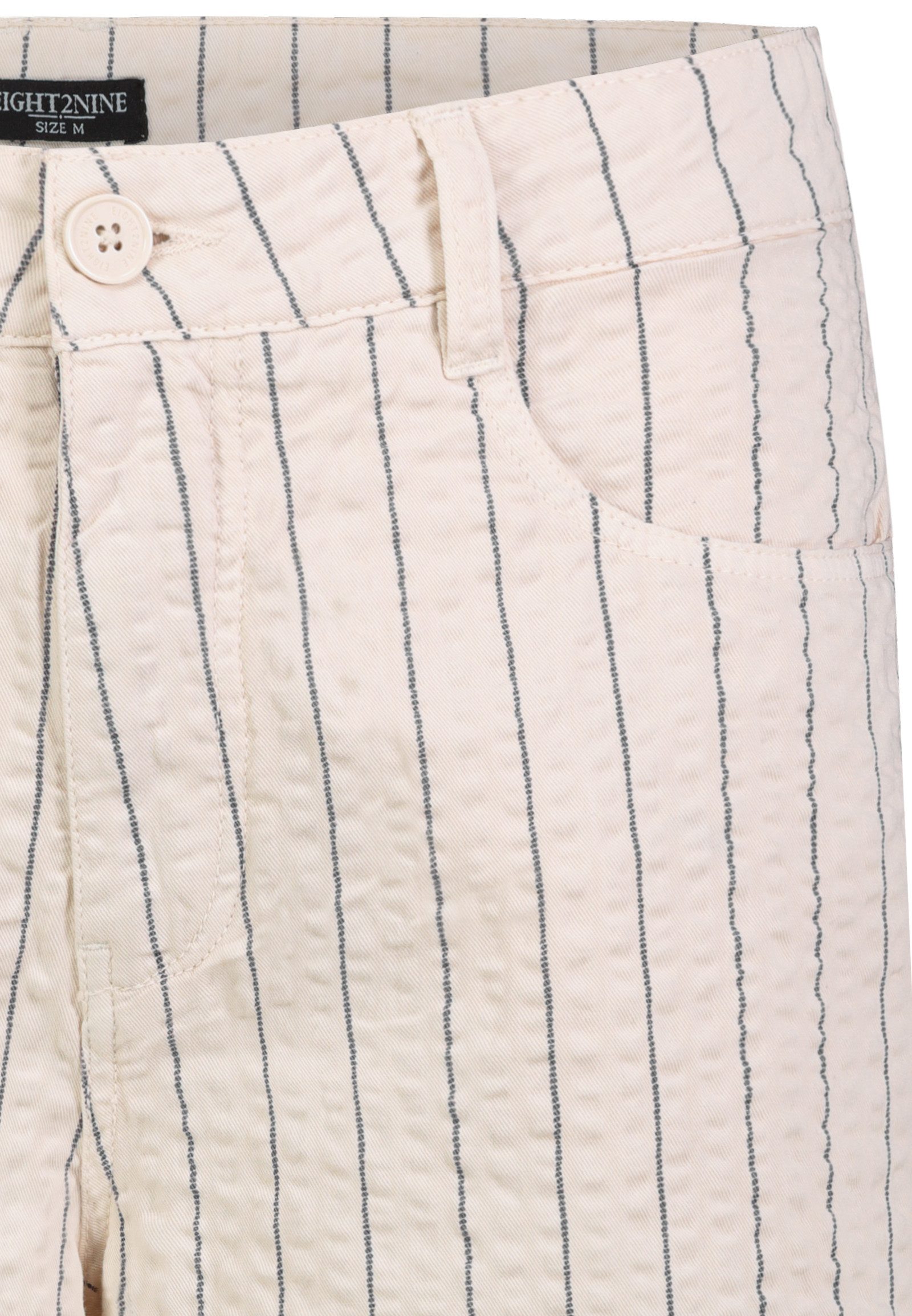 Eight2Nine Shorts Herren Baggy Shorts mit Streifen Baumwoll-Twill, Streifenmuster
