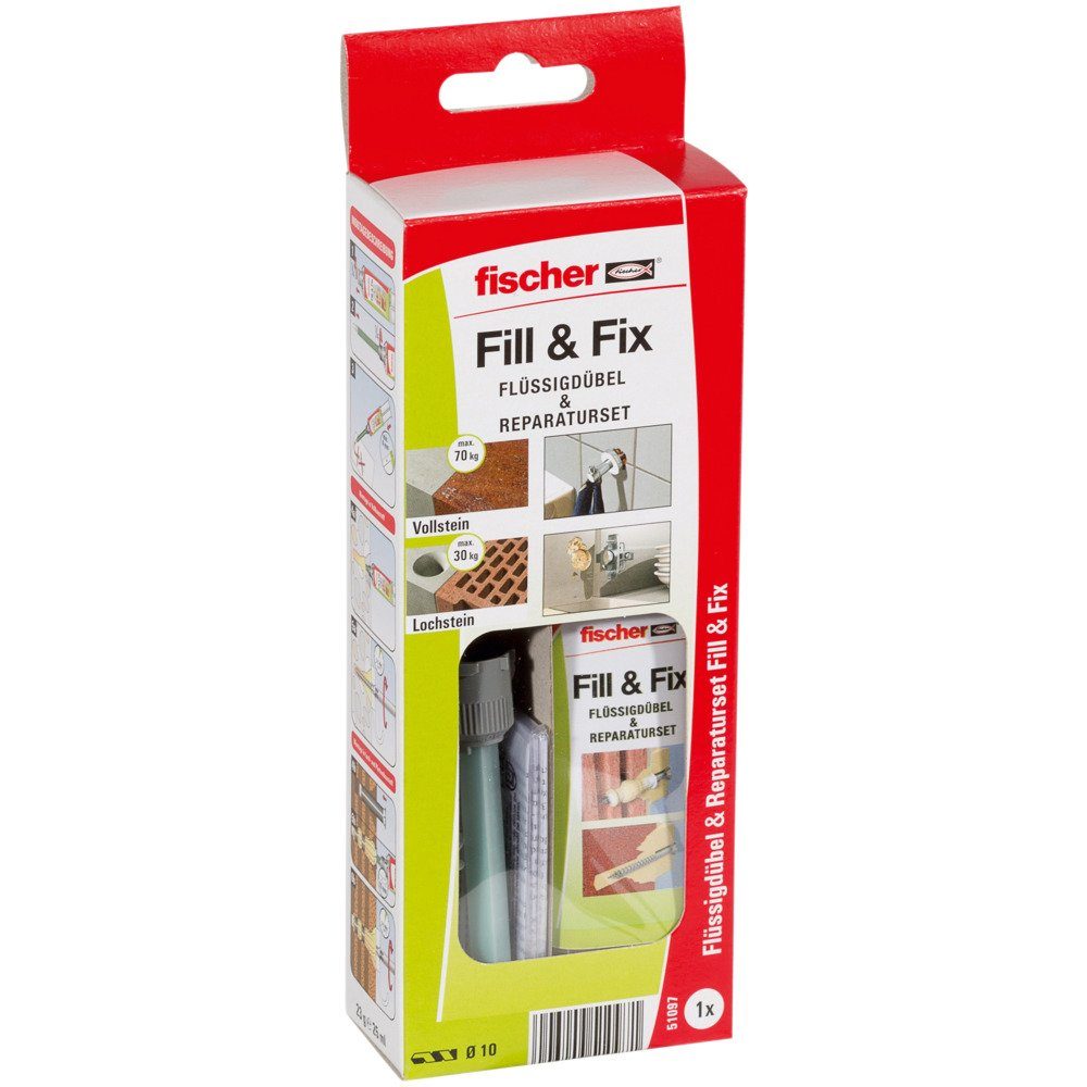 Fischer Befestigungstechnik Schrauben- und Dübel-Set FISCHER 51097 Flüssigdübel fill und fix