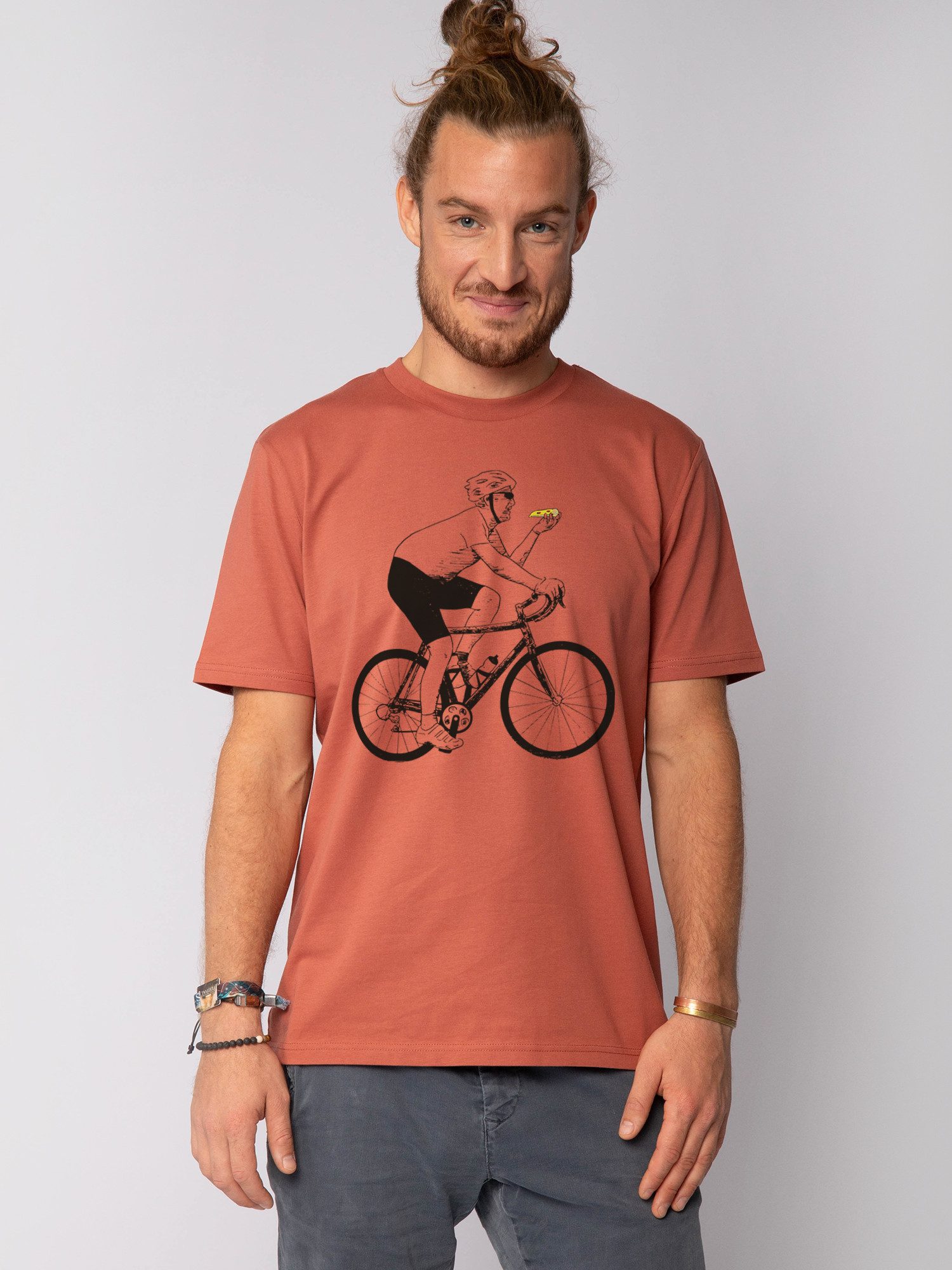 T-Shirt Fahrrad und Pizza