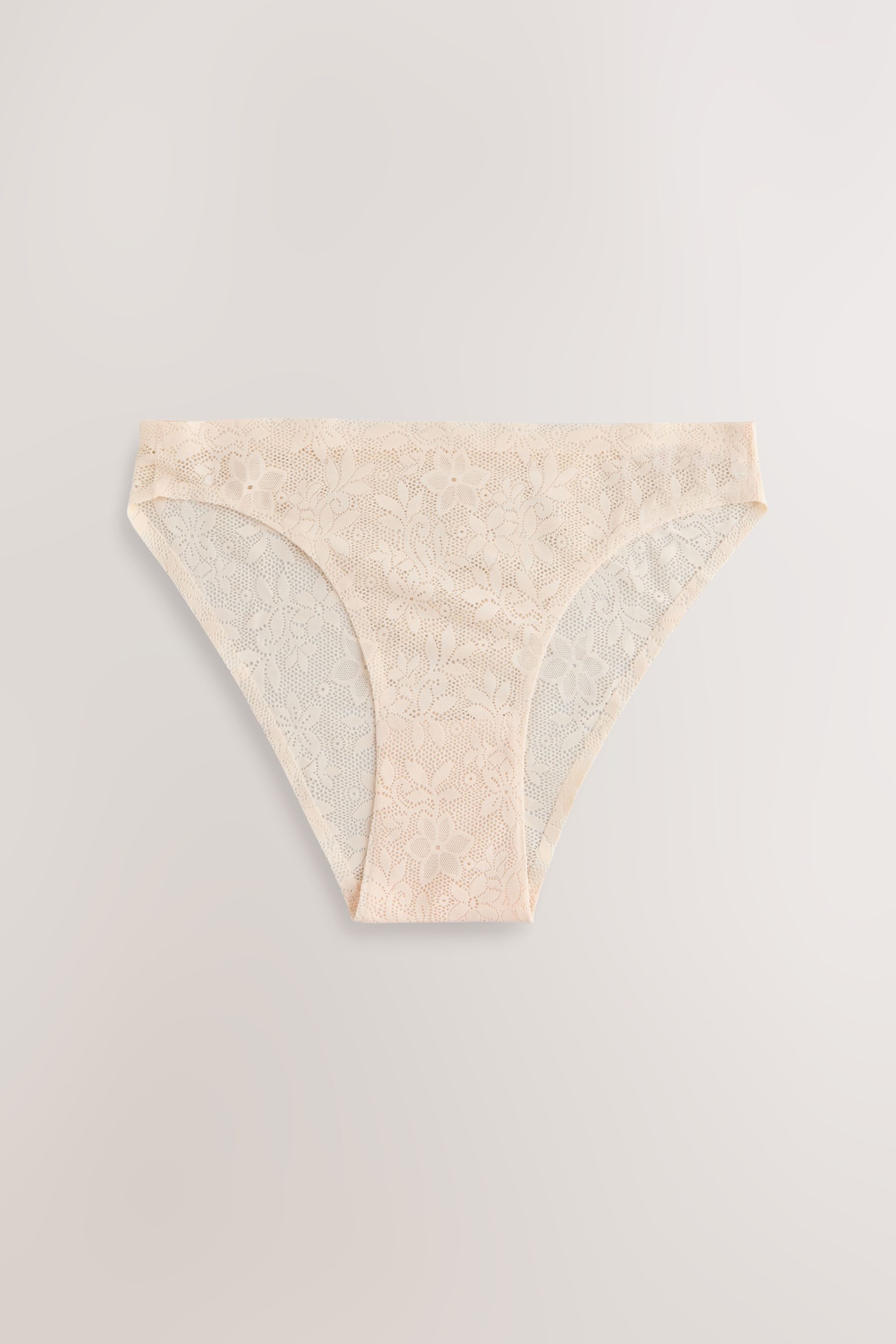 Next Slip 3er-Pack Nahtlose Spitzenslips, hohe Bein (3-St)