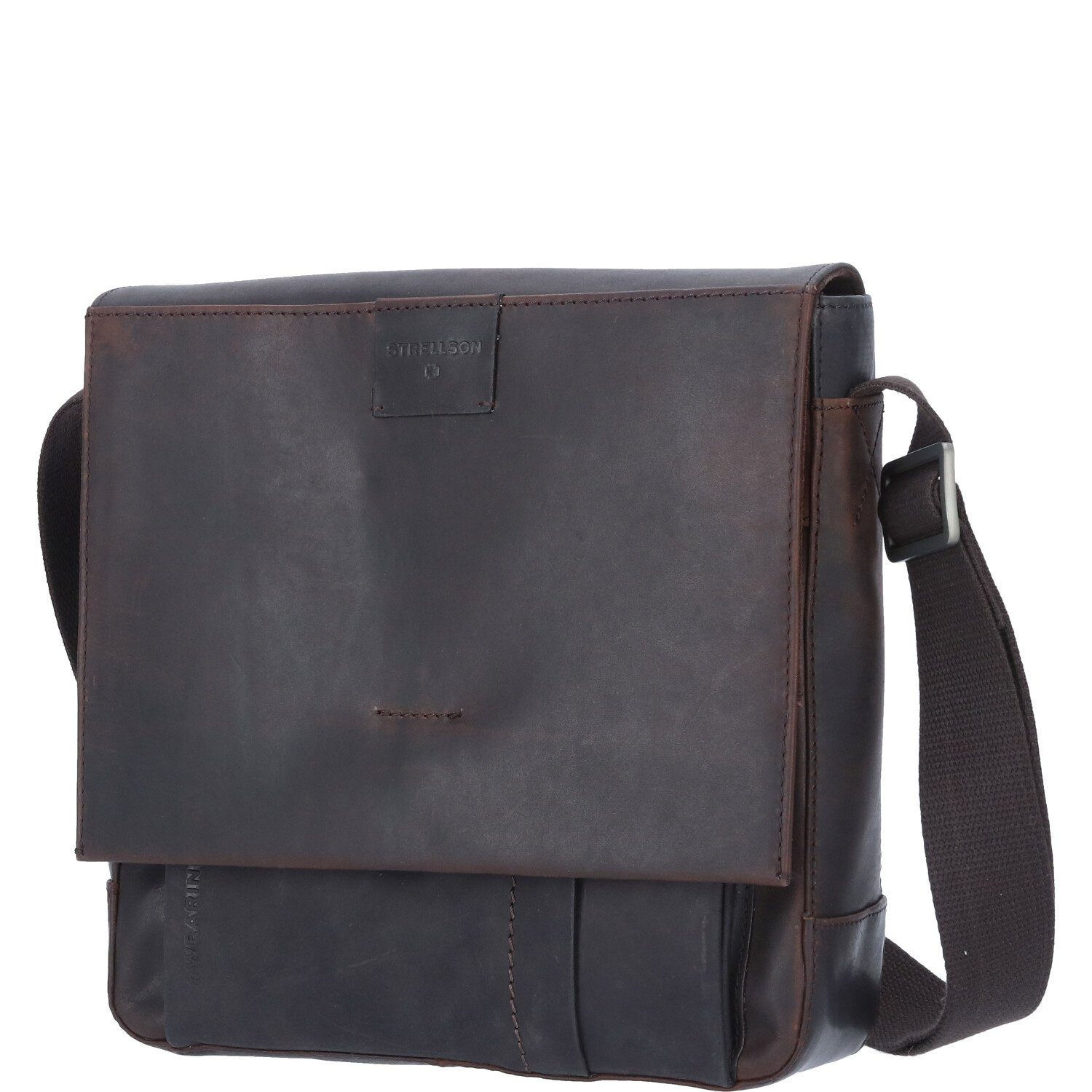 Umhängetasche Strellson Leder Umhängetasche Brick Lane Jeremy darkbrown