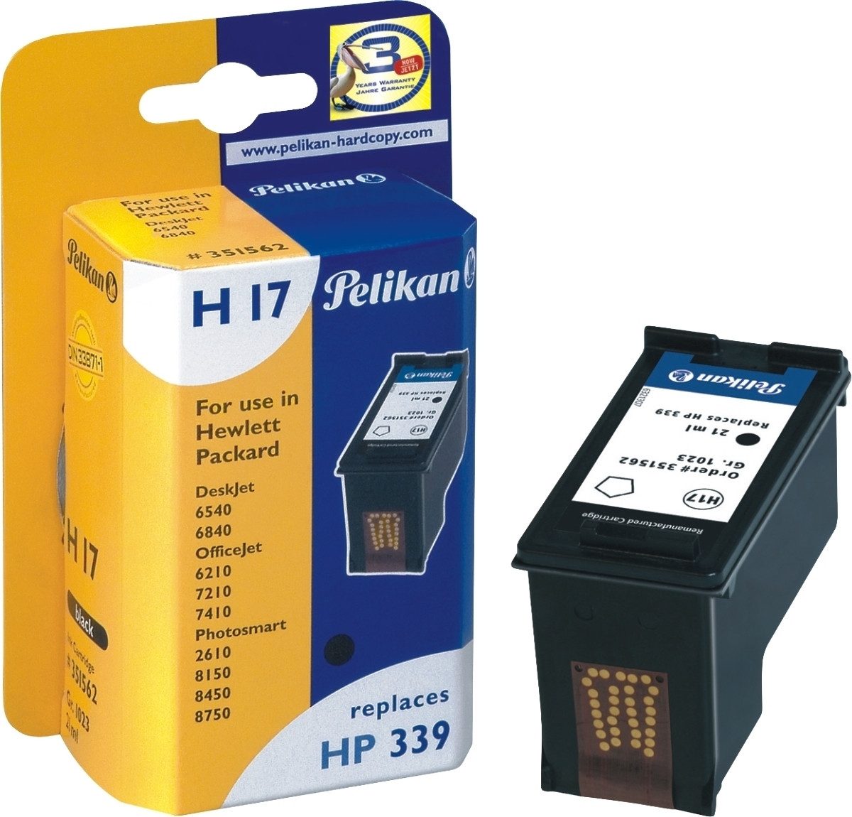 Tintenpatrone für HP C8767EE schwarz. Nachfülltinte
