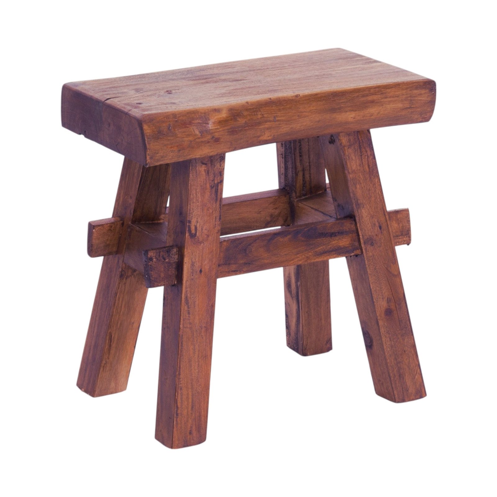 DESIGN DELIGHTS Hocker HOLZ HOCKER "VINTAGE 40", Hartholz, 43x45cm(HxB), Si günstig online kaufen