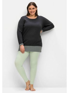 Sheego Sweatshirt Große Größen in Longform mit breitem Saum