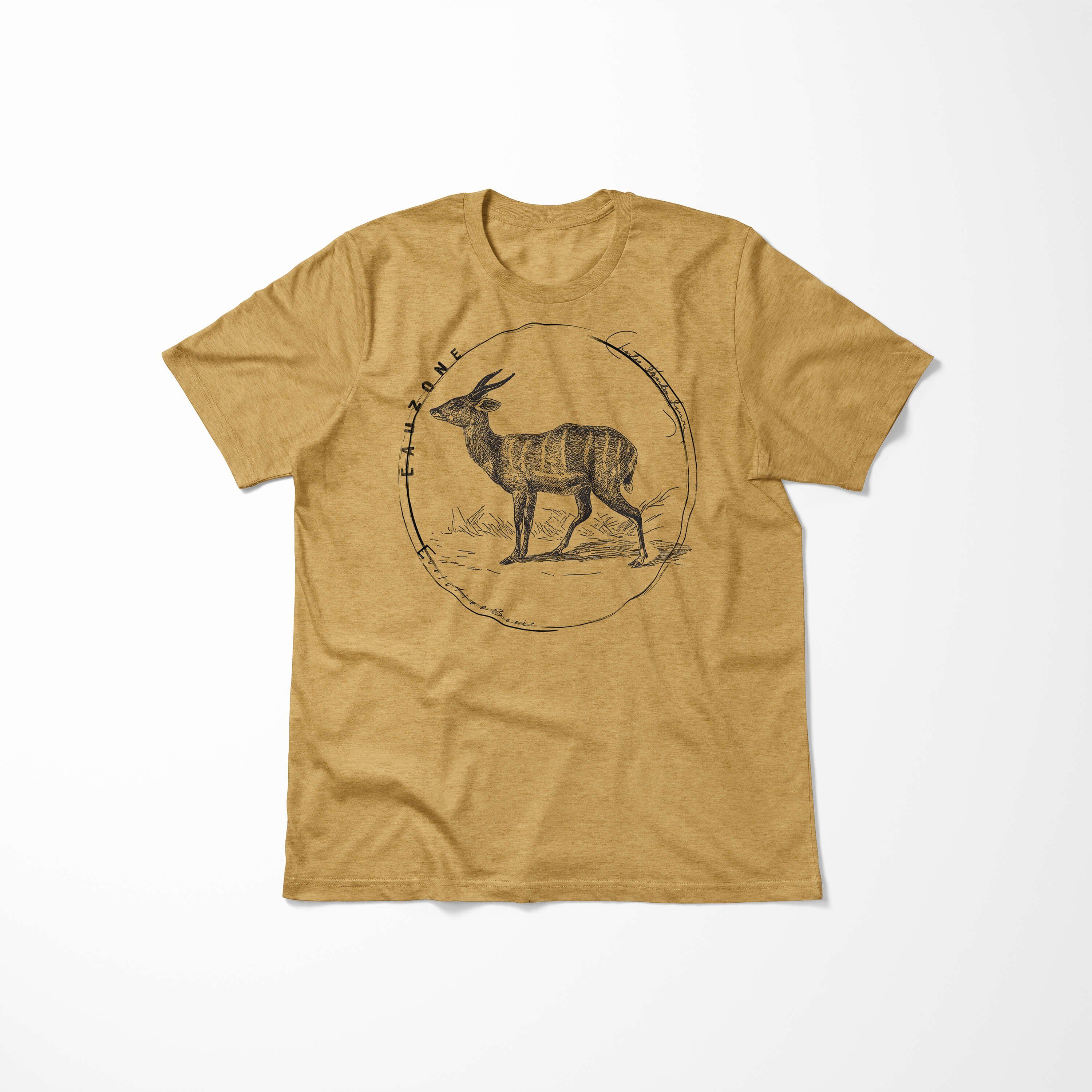 Gold Antique Sinus Evolution Antilope T-Shirt Art Herren T-Shirt