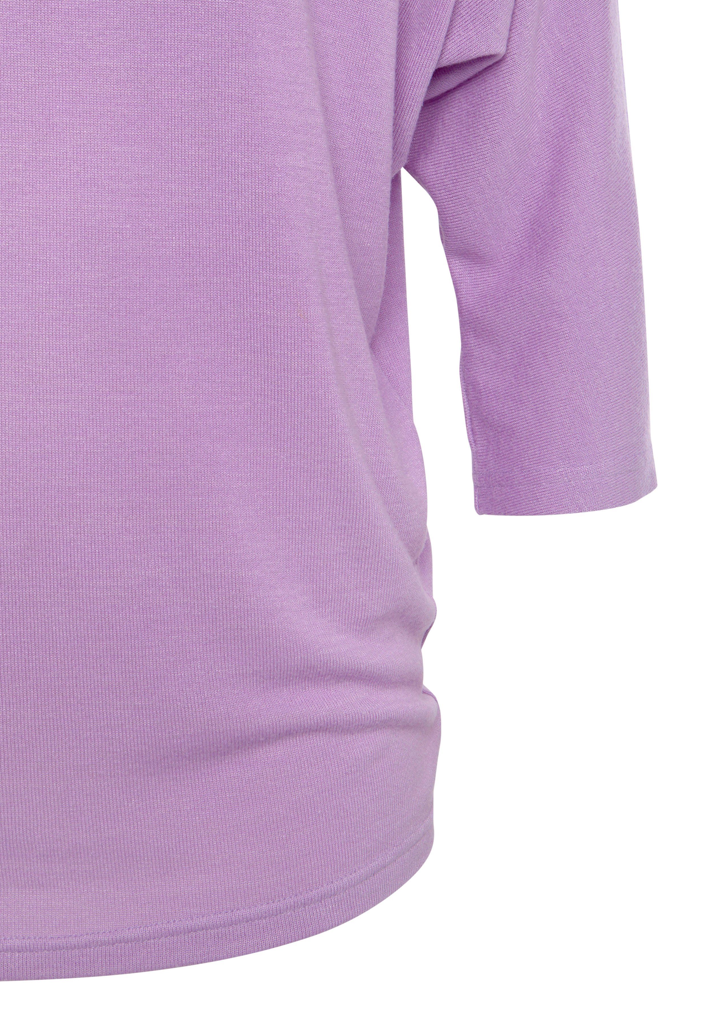 LASCANA 3/4-Arm-Shirt aus leichter Feinstrickqualität mit Fledermausärmeln