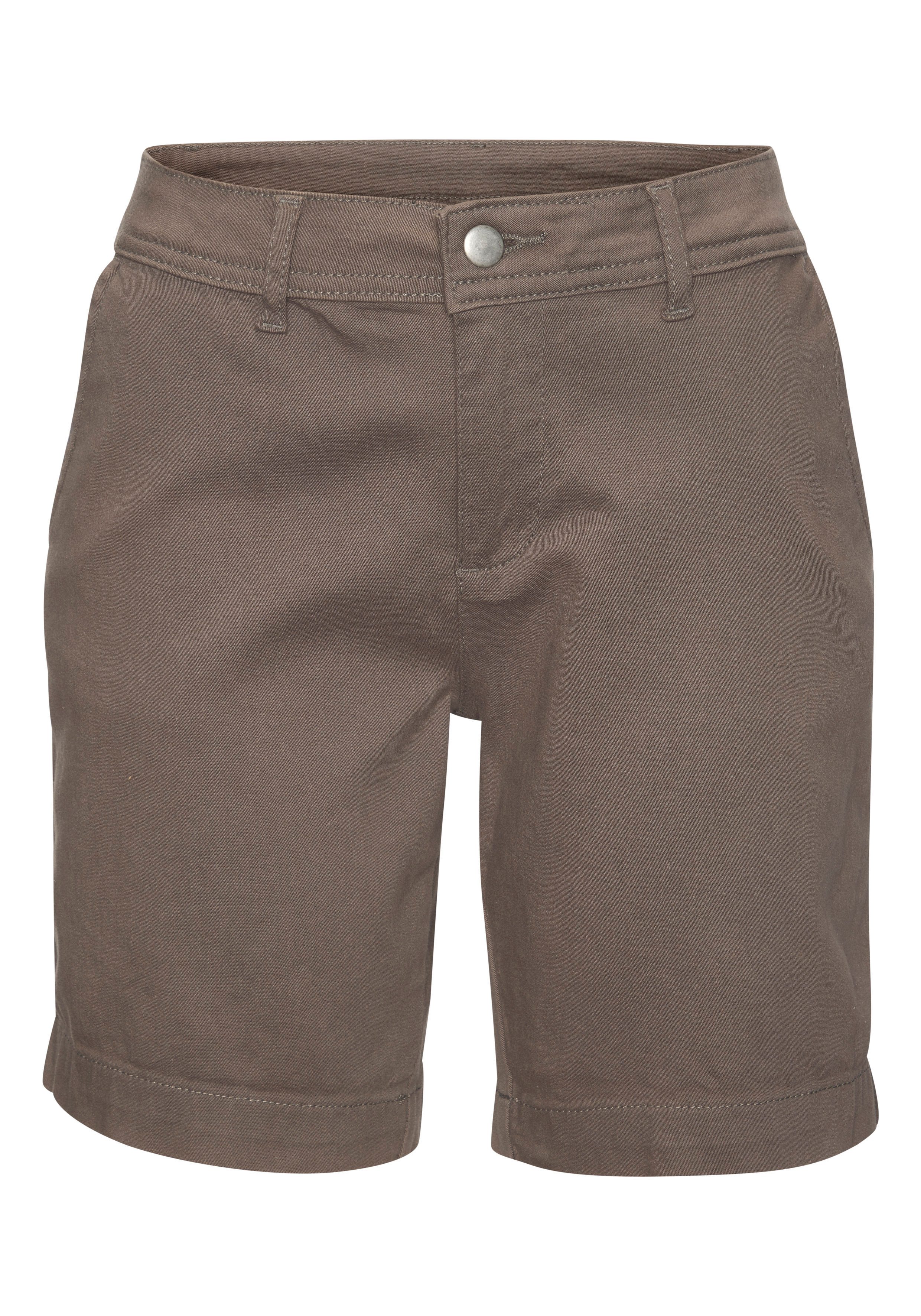 LASCANA Bermudas aus elastischer Baumwolle zum Krempeln, kurze Hose, Shorts, Sommerhose – Bild 2 von 5
