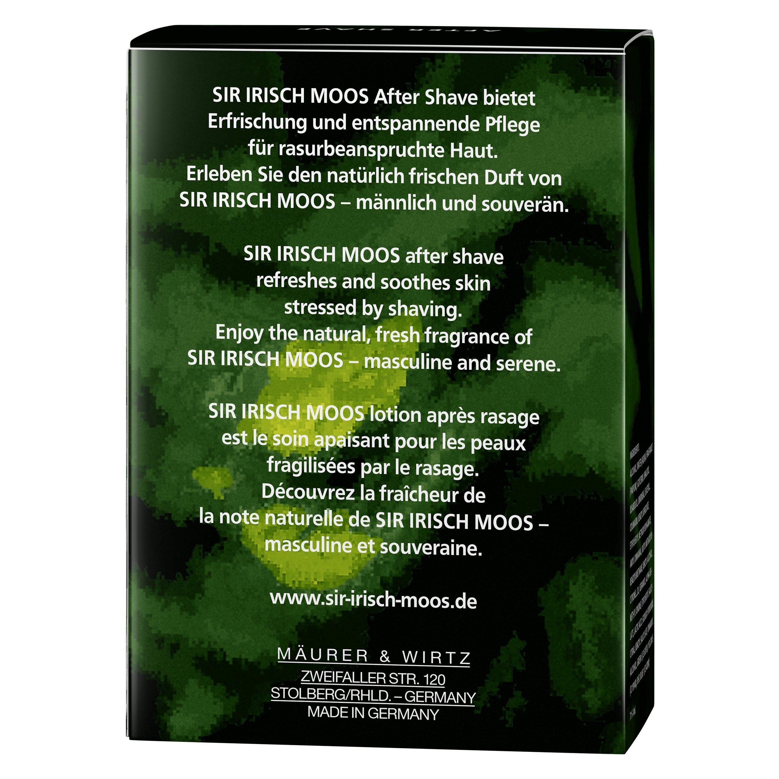 Shave MOOS Moos Sir ml Gesichts-Reinigungslotion IRISCH 150 SIR Lotion Irisch After