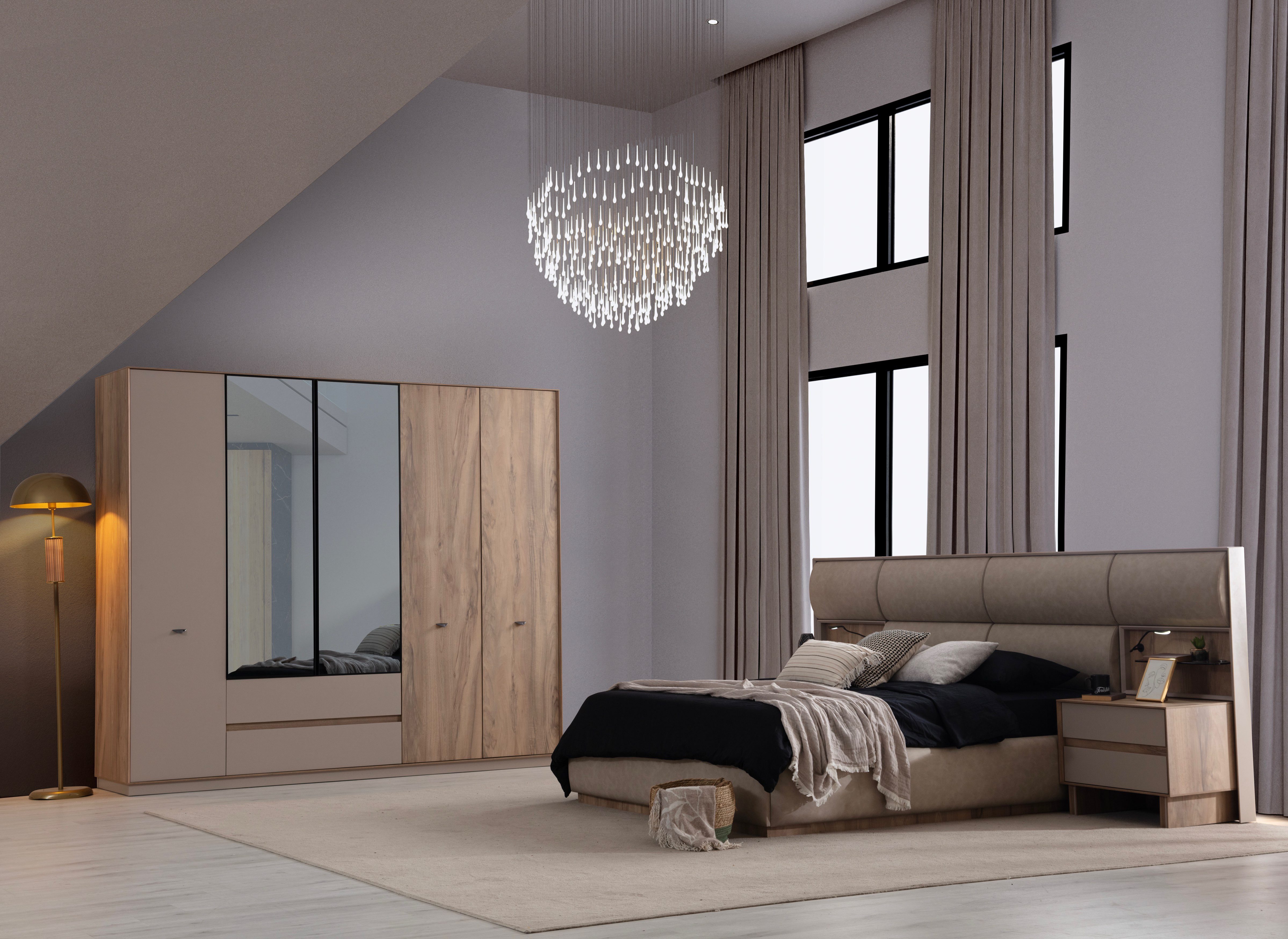 JulietHome Schlafzimmer-Set Harmoníe, (Set, Kleiderschrank, Bett, günstig online kaufen