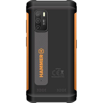 Hammer Iron 4 Smartphone 5,5-Zoll-Bildschirm, Wasserdicht Schwarz-Orange Smartphone