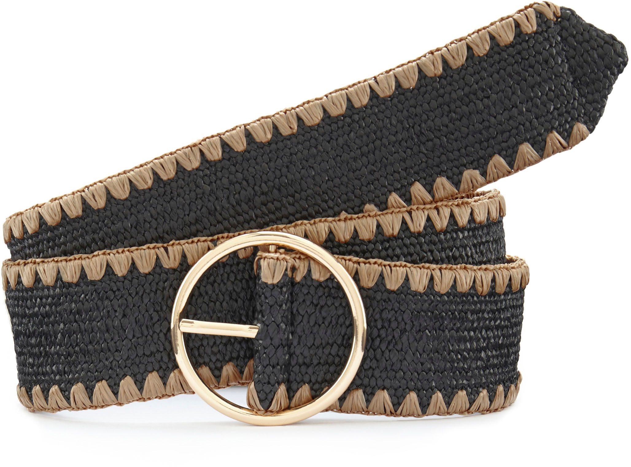 LASCANA Taillengürtel Stretchgürtel elastischer Gürtel in Bast-Optik für Kl günstig online kaufen