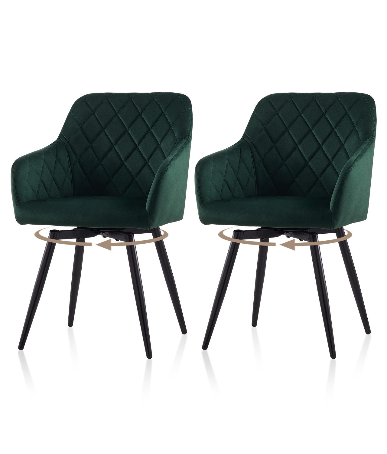 Ofcasa Esszimmerstuhl Drehstuhl (2er Set), Gepolsterter günstig online kaufen
