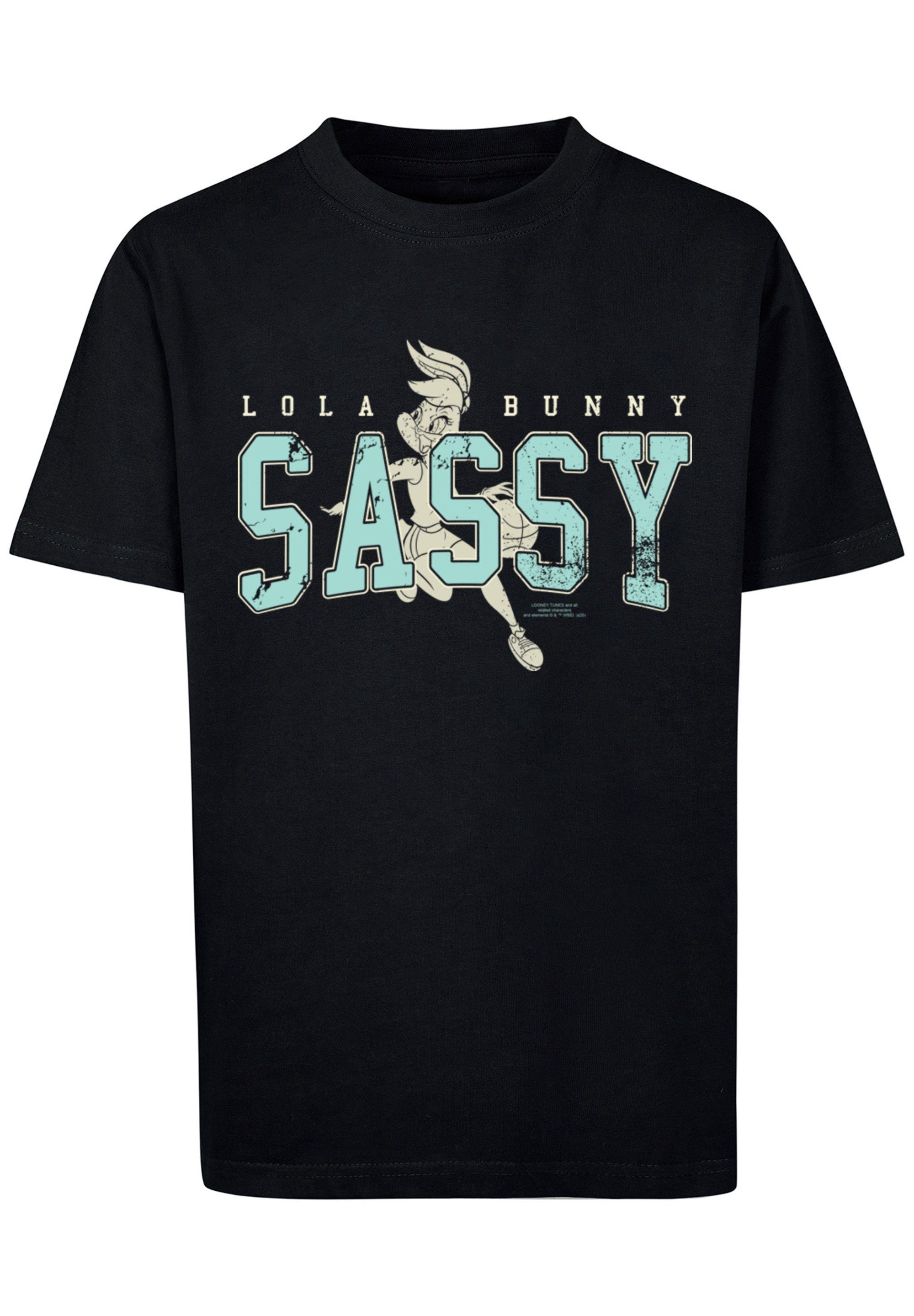 F4NT4STIC Kurzarmshirt Kinder Looney Tunes Lola Bunny Sassy with Kids Basic Tee (1-tlg) black | T-Shirts