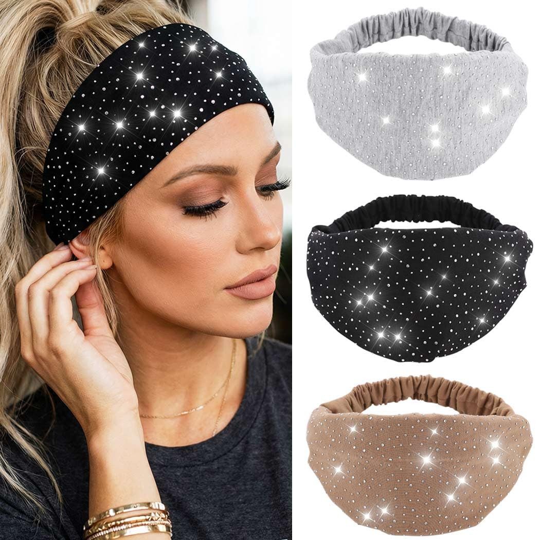 nsihing Haarband Boho-Breitstirnband für Damen, weiches turbanartiges Haarband