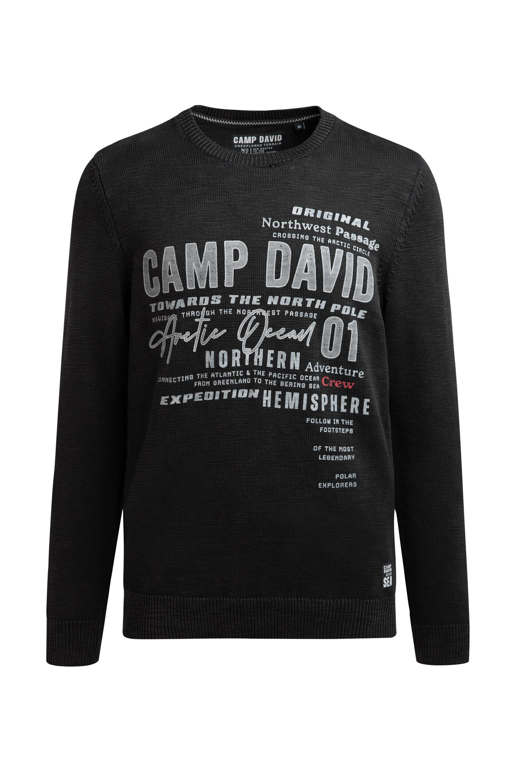 CAMP DAVID Rundhalspullover aus Baumwolle günstig online kaufen