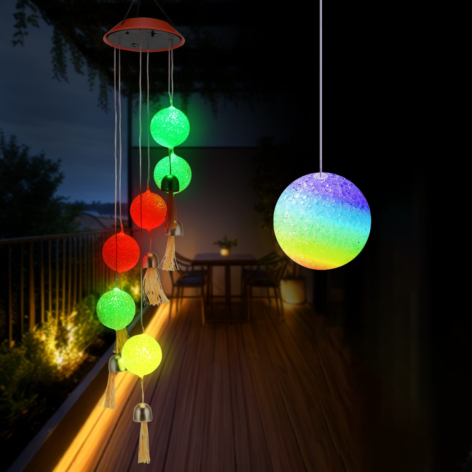BlingBin LED Solarleuchte Solar Windspiel Garten, günstig online kaufen