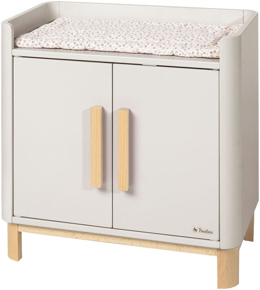 Pinolino® Puppenwickeltisch Malea (Set), inklusive Wickelauflage »rosa Blümchen«