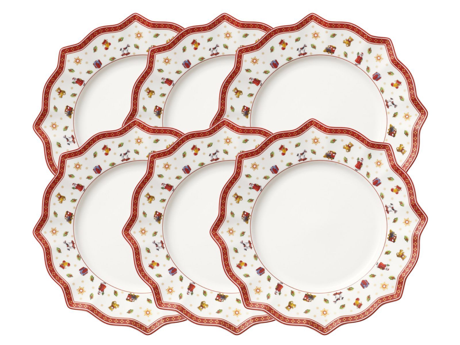 Villeroy & Boch Teller-Set Toy's Delight Speiseteller weiss 29 cm Set6, Premium Porcelain