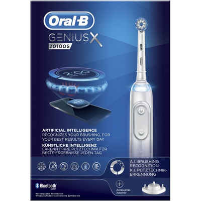 Oral-B Elektrische Zahnbürste Genius X 20100S - Elektrische Zahnbürste - weiß