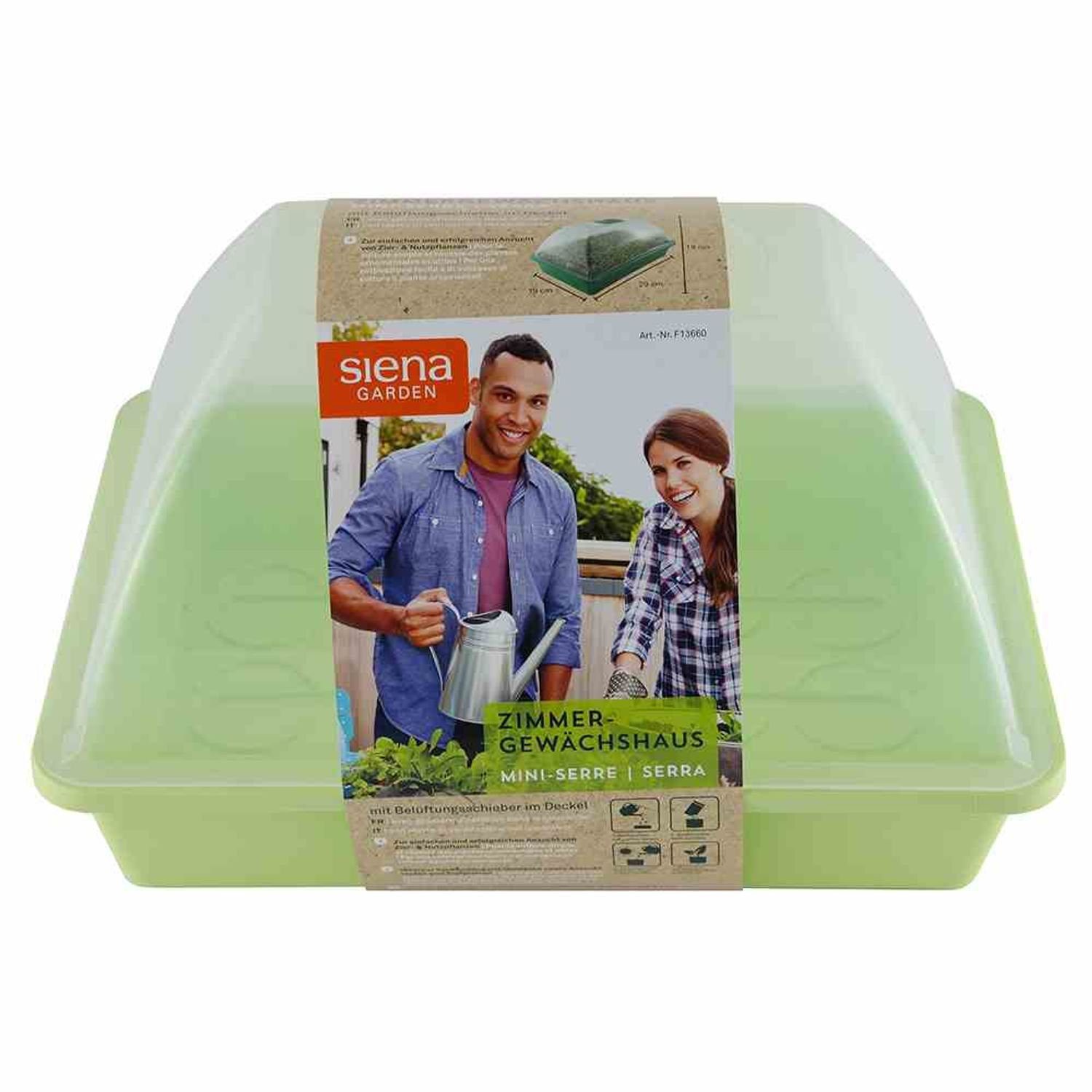 Siena Garden Gewächshaus Zimmergewächshaus Midi-Grow, 29x19x19cm pastellgrün