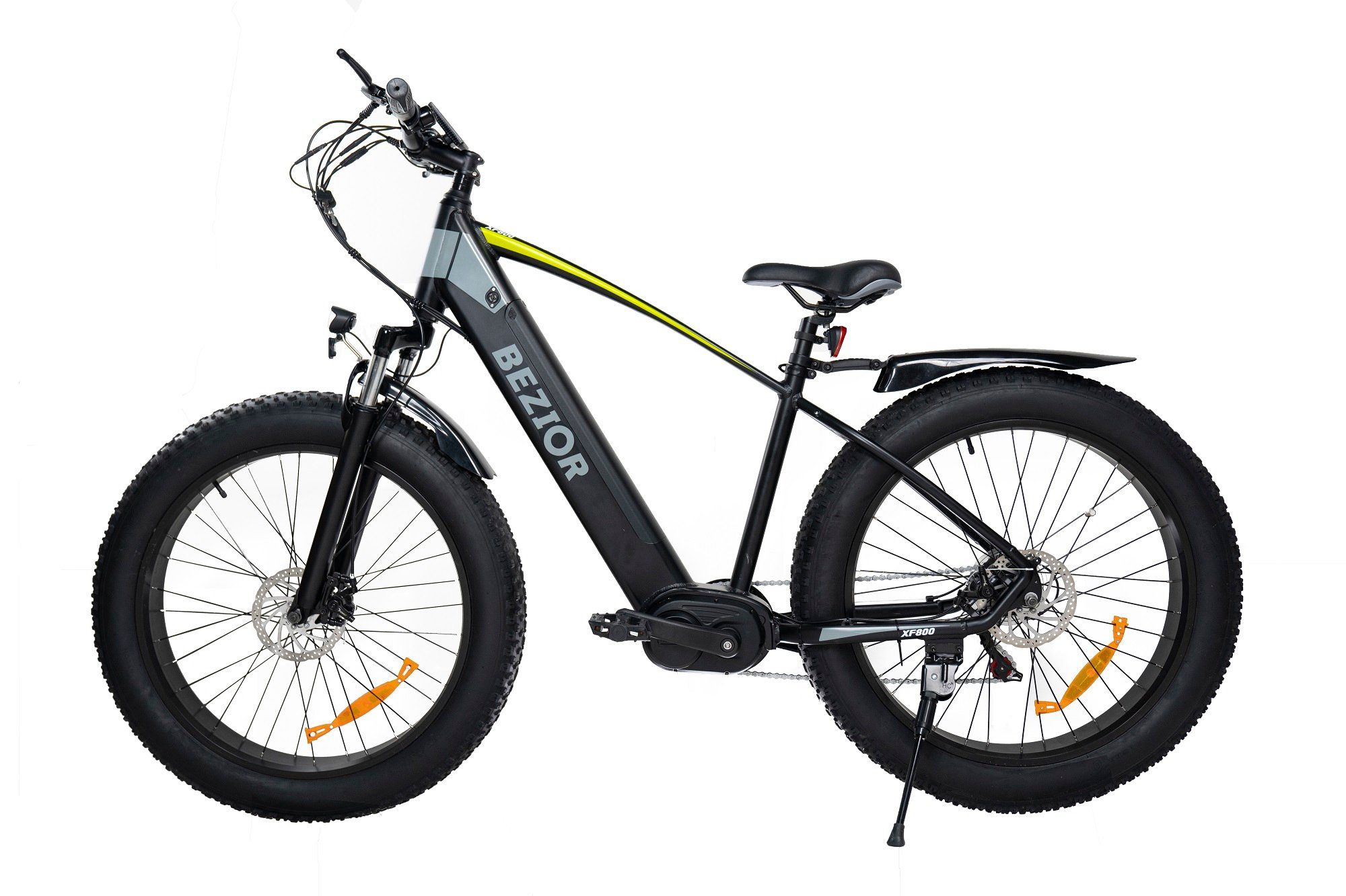 Fangqi E-Bike »Bezior XF800 26Zoll faltbares Bergmoped, faltbares E-bike,  500-W-Mittelmotor, Shimano 7-Gang-System, 48 V/13 Ah, Höchstgeschwindigkeit  40 km/h, geeignet für Körpergröße 160–190 cm, SHIMANO TX50R  rechtsgerichtet, TZ500-Hinterradgetriebe ...