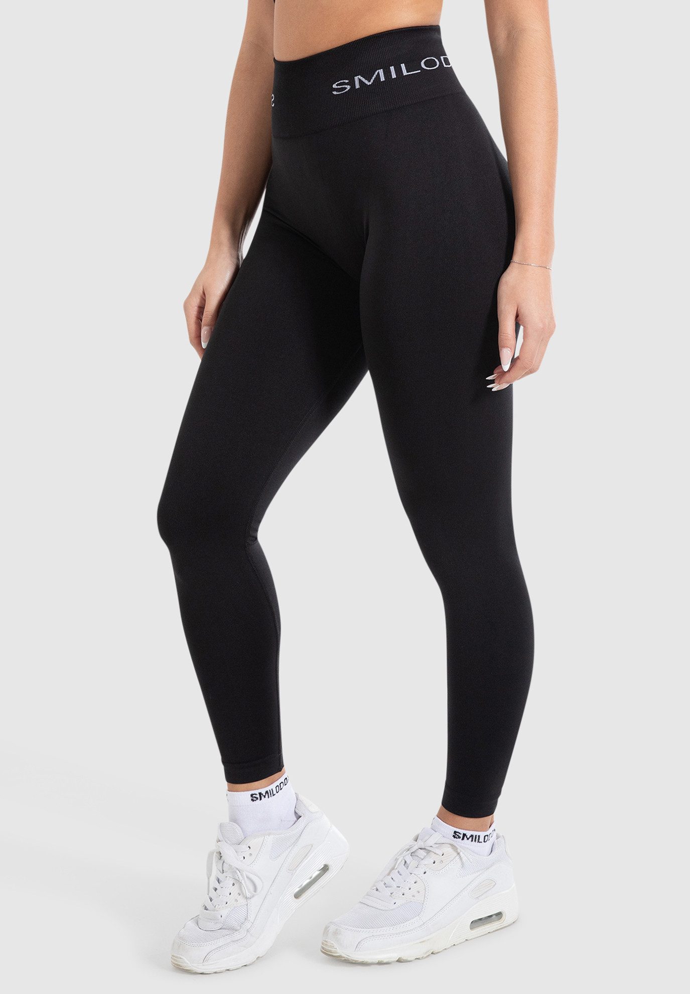 Smilodox Leggings Azura, Push Up Booy Fitnessleggings mit Schriftzug Sport & Alltag 100% Blickdicht, Scrunch Butt Effekt, Push-Up Booty, Scrunch Butt Squat-Sicher High Waist Seamless Yoga Gymhose Blickdicht