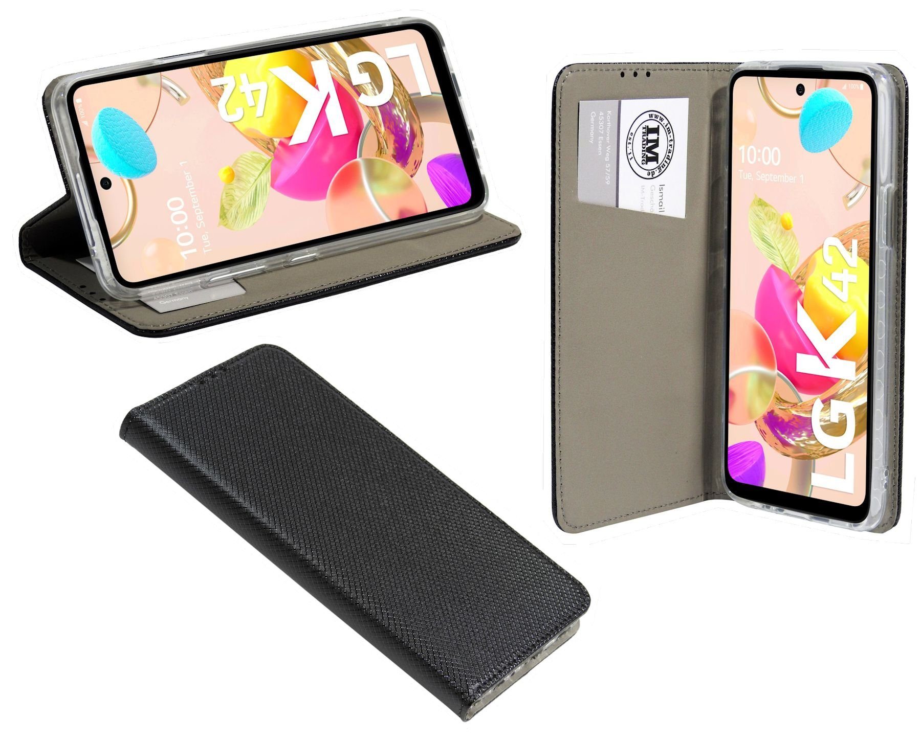 cofi1453 Handyhülle cofi1453® Buch Tasche "Smart" kompatibel mit LG K42 Handy Hülle