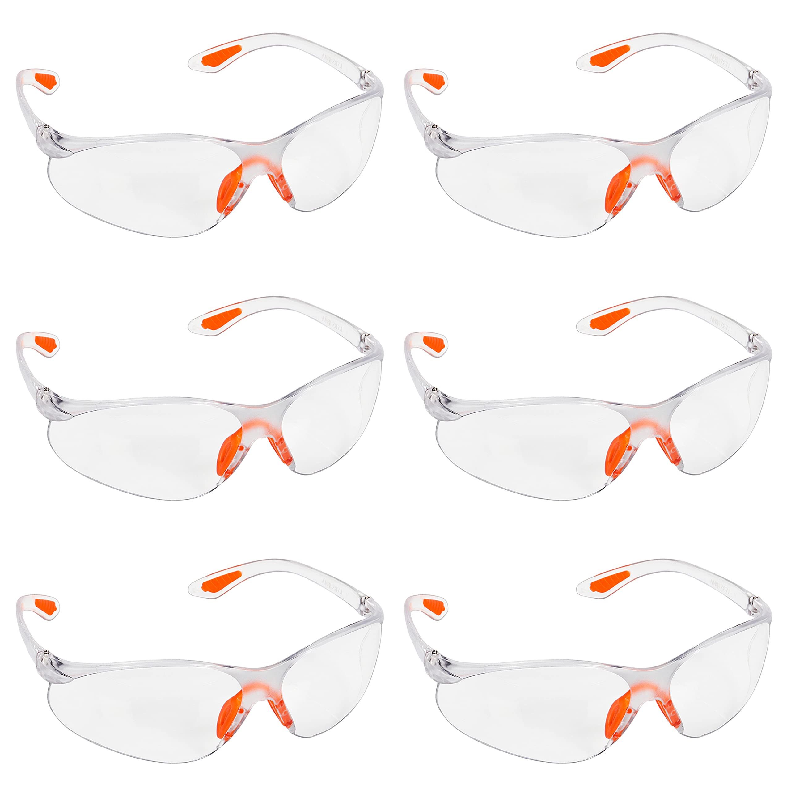 Kurtzy Arbeitsschutzbrille 6er Pack Sicherheitsbrillen mit Gummi für optimalen Augenschutz, (6St)
