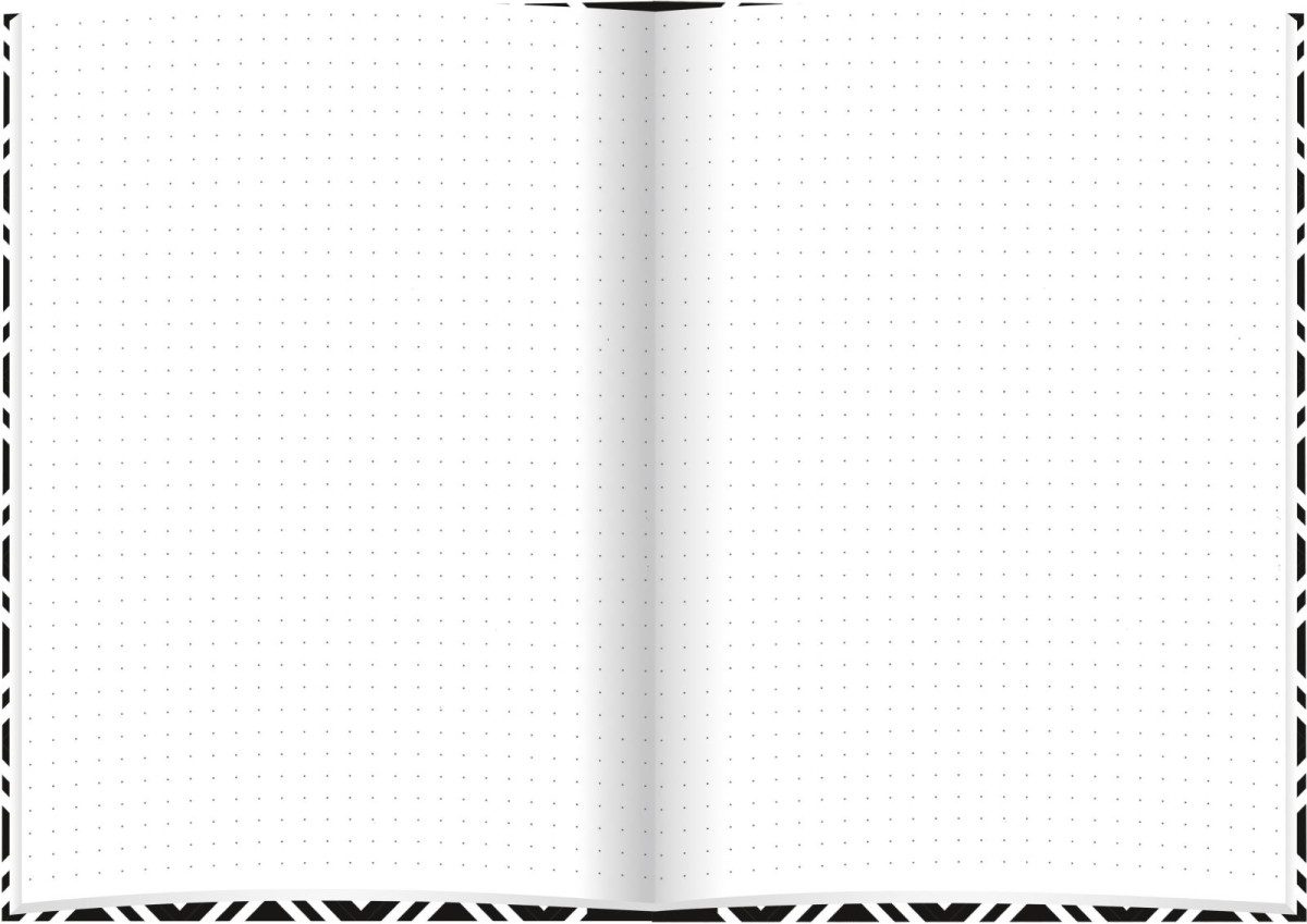 RNK Verlag Notizbuch Notizbuch 'black & white Rhombus' A5 dotted 96 Blatt