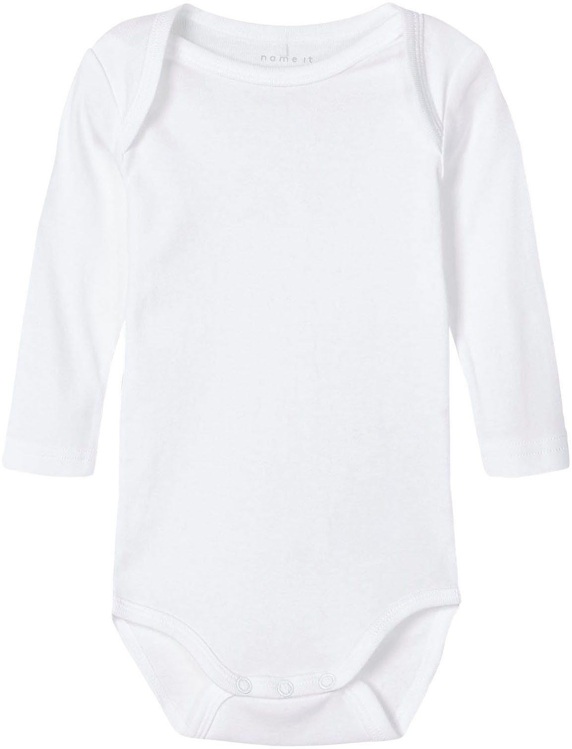NBNBODY 3P LS NOOS SOLID 3 WHITE It Langarmbody Name 3-tlg) (Packung,