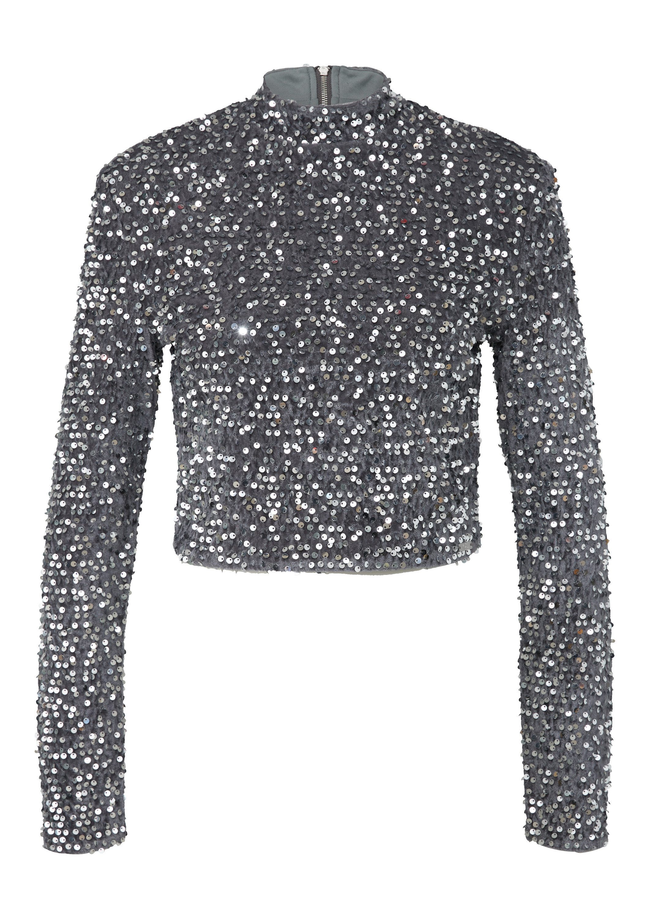 QS Langarmshirt T-Shirt QS x Vanessa Mai, Paillettenshirt