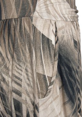 LASCANA Maxikleid mit Alloverdruck und Taschen, Bandeau-Kleid, Sommerkleid, schulterfrei