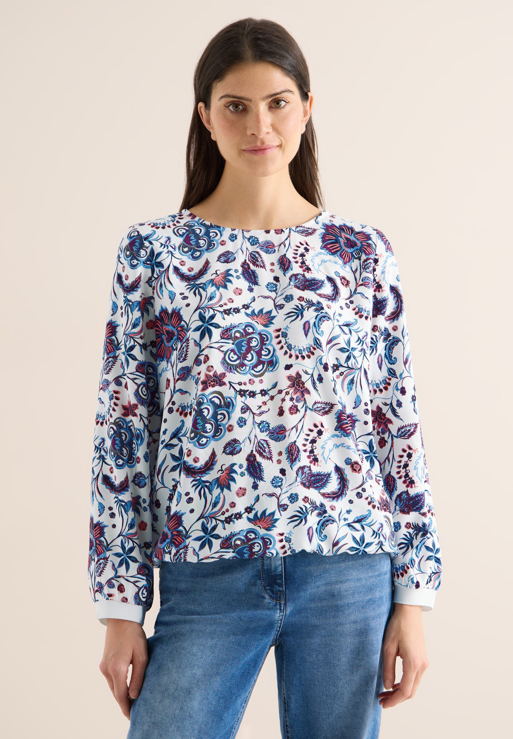 CECIL Langarmbluse aus softer Viskose günstig online kaufen