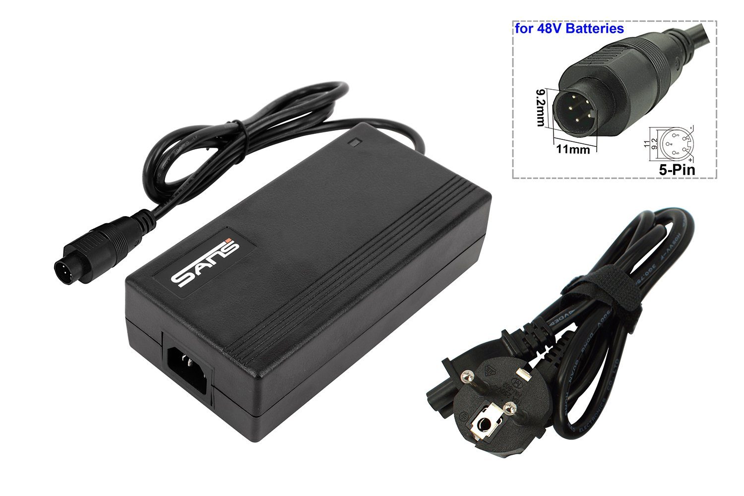 PowerSmart CAA111320E.502 Batterie-Ladegerät (für FISCHER E-Bike 48 V, 2 A passend zum Beispiel ETH 1606, EM 1608 uvm)