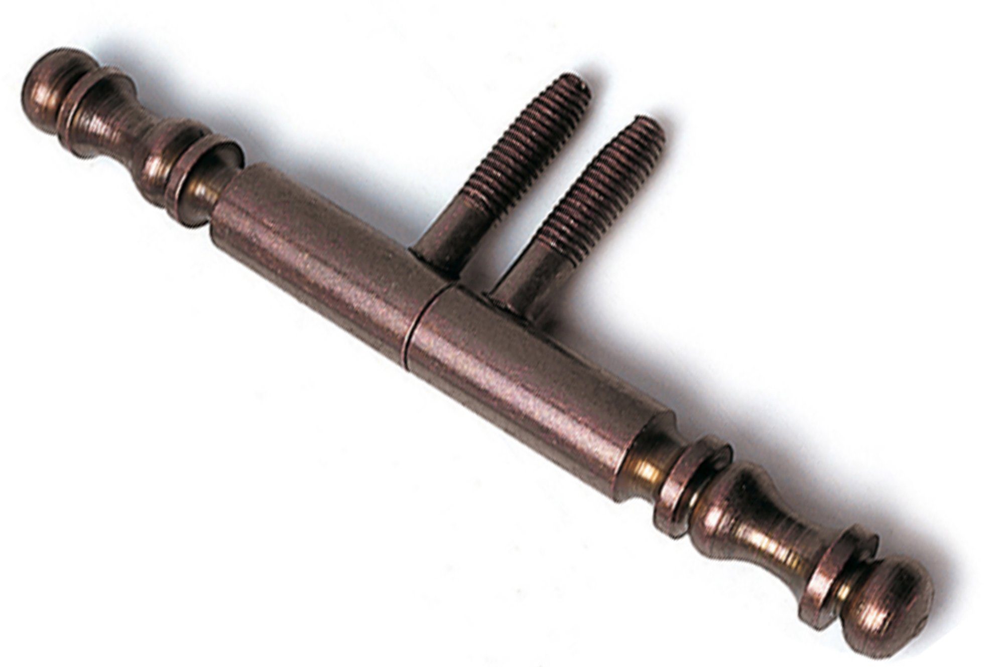 St) IHC Einbohrbänder (2 Möbelbeschlag Scharniere Türband Bronze Aufschraubband Tür-Scharnier